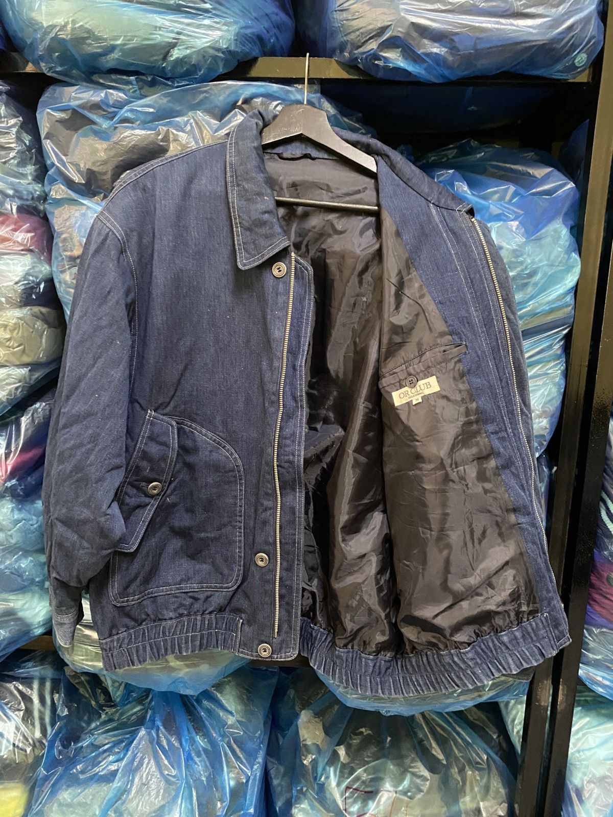 Other Vintage OR CLUB Denim Jacket with Embroidered Eagle Back Size US M / EU 48-50 / 2 - 8 Thumbnail