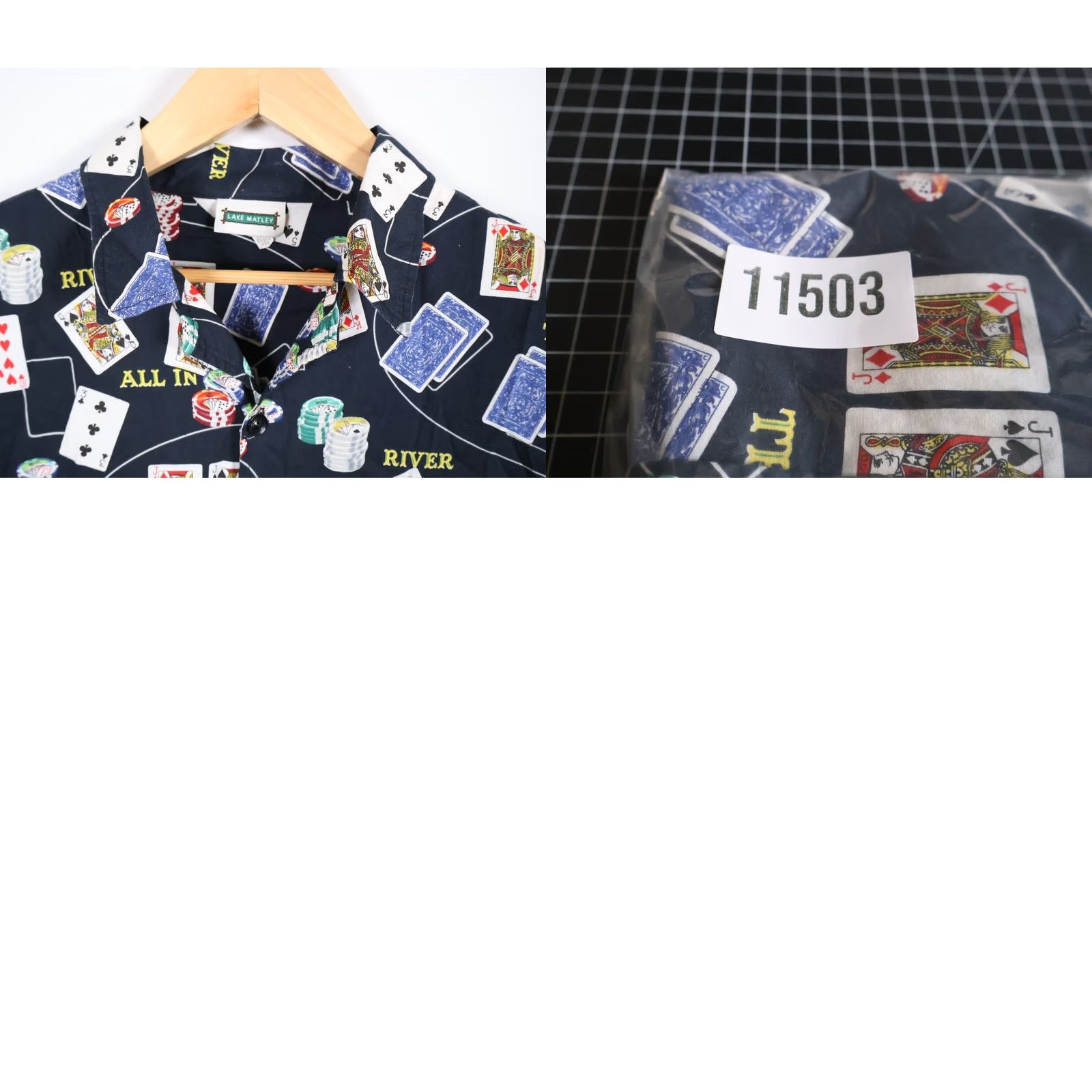 Vintage VINTAGE Lake Matley 90s Poker Shirt Men 2XL Black AOP Geometric Pattern VTG Size US XXL / EU 58 / 5 - 8 Thumbnail