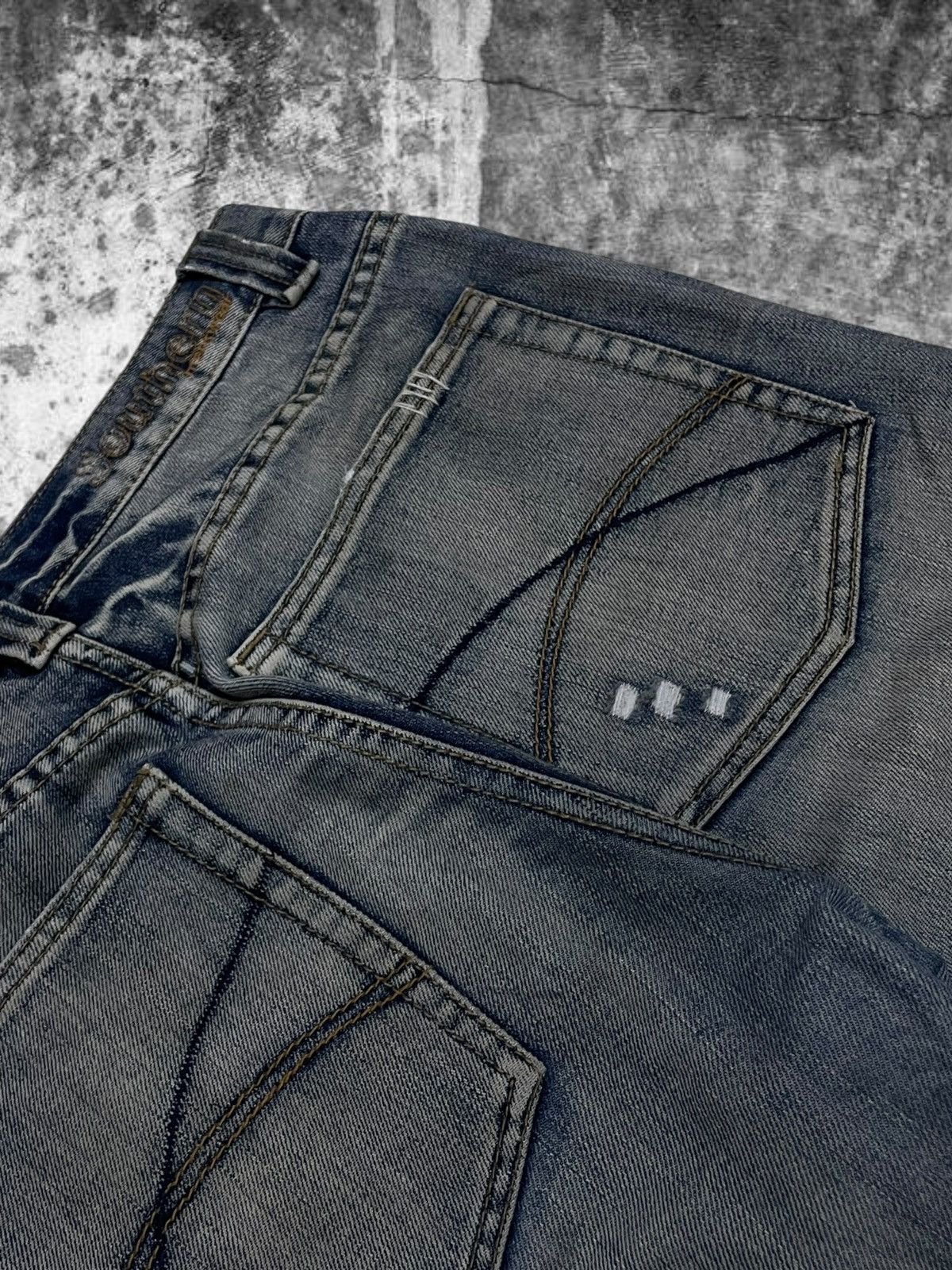 Japanese Brand Vintage 90’s Designer Southern Distressed Dirt Bikers Denim Size US 32 / EU 48 - 10 Thumbnail
