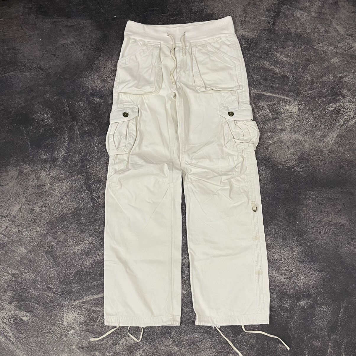 If Six Was Nine × Japanese Brand × Le Grande Bleu (L.G.B.) Vintage White Cargo Pants – Y2K GOA Style Size US 34 / EU 50 - 1 Thumbnail
