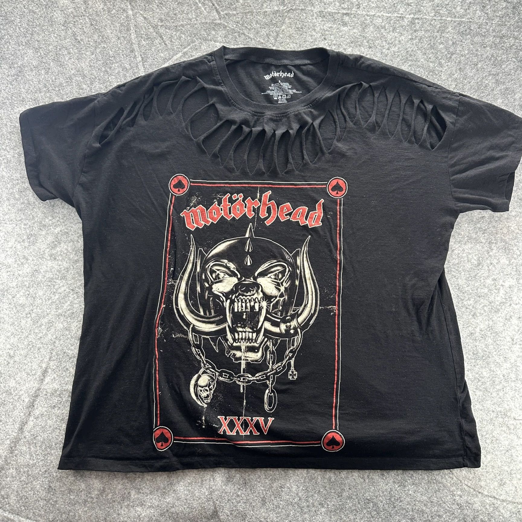 Vintage VINTAGE Motorhead Shirt Womens 3 Cutout Distressed XXXV Band Tee Rock Metal Concert Tour Size XXL / US 16-18 / IT 52-54 - 2 Thumbnail