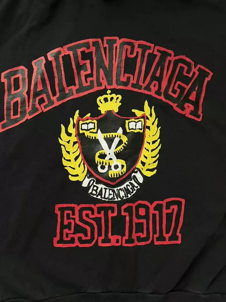 Balenciaga Balenciaga SS23 Letter Printed Casual Hooded Sweatshirt Lo Size US S / EU 44-46 / 1 - 3 Thumbnail