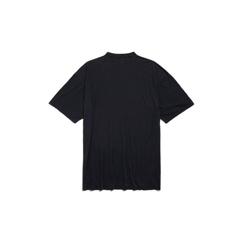 Balenciaga o1tr1nto0326 Paris Strass T-Shirt Dress in Black Size XL / US 12-14 / IT 48-50 - 2 Thumbnail