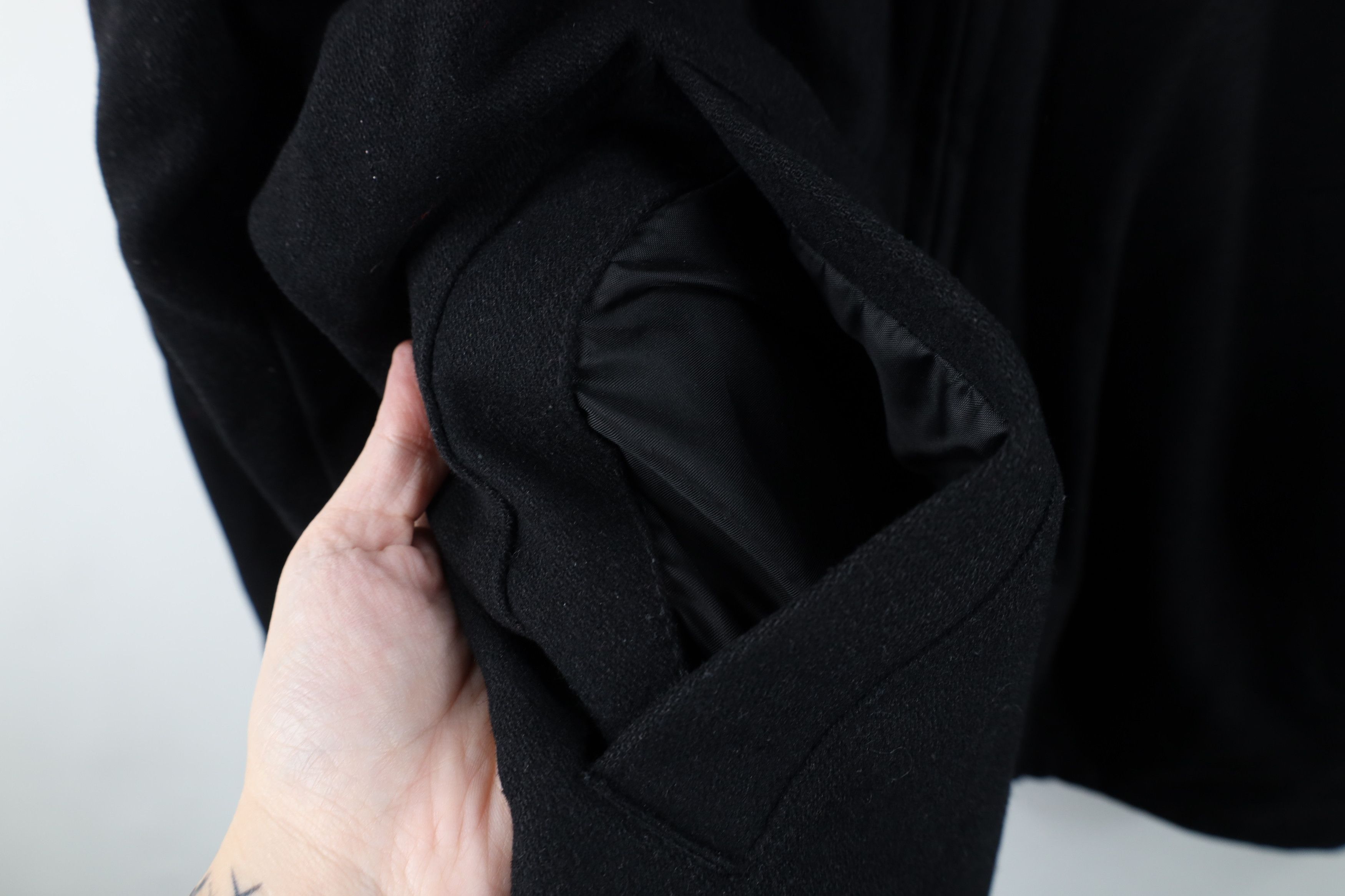 Vintage Vintage 90s Streetwear Wool Full Zip Bomber Jacket Black Size US L / EU 52-54 / 3 - 6 Thumbnail