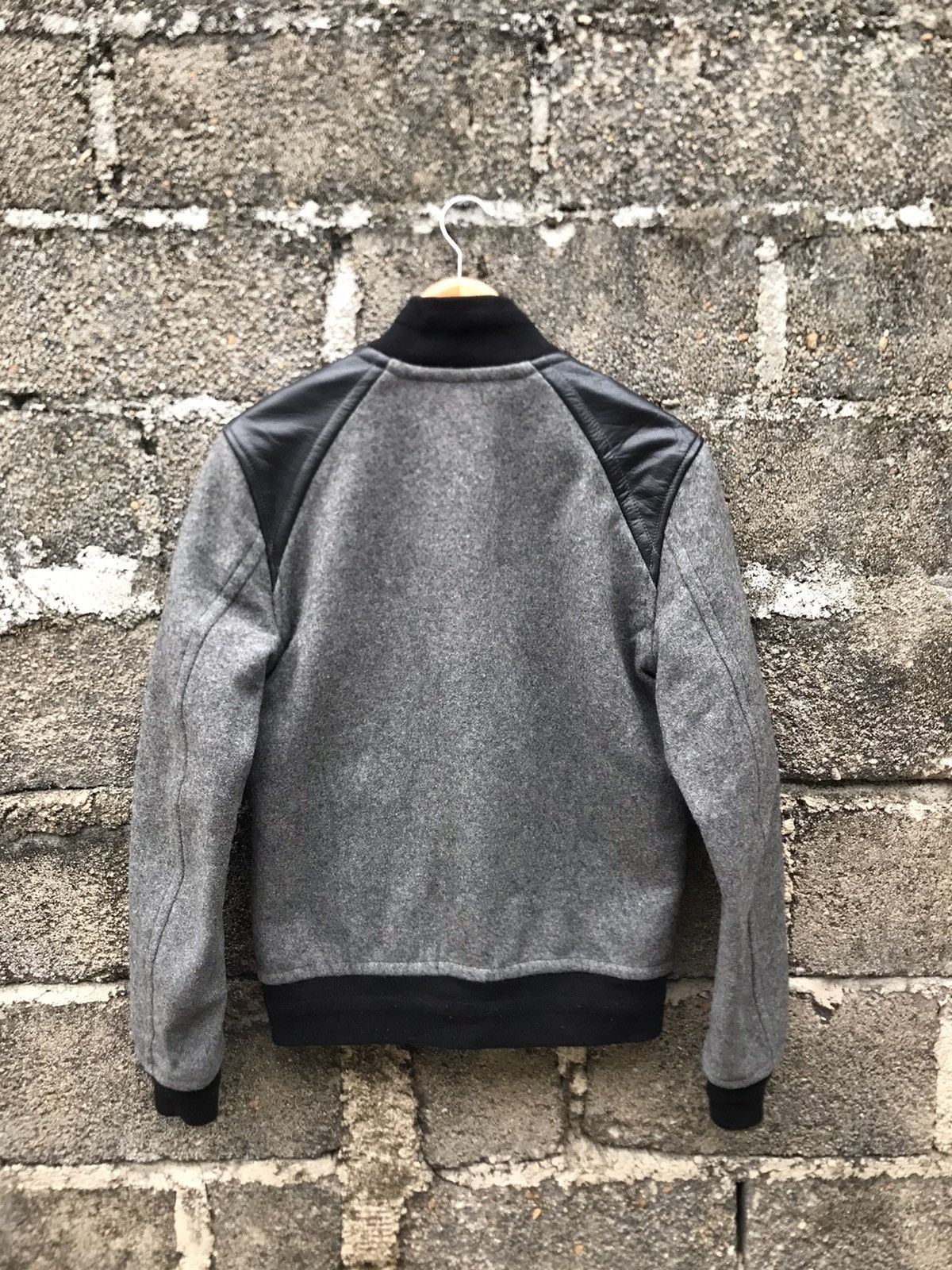 NANO universe 🔥Nano Universe Black Leather Button Varsity Jacket Size US S / EU 44-46 / 1 - 13 Thumbnail