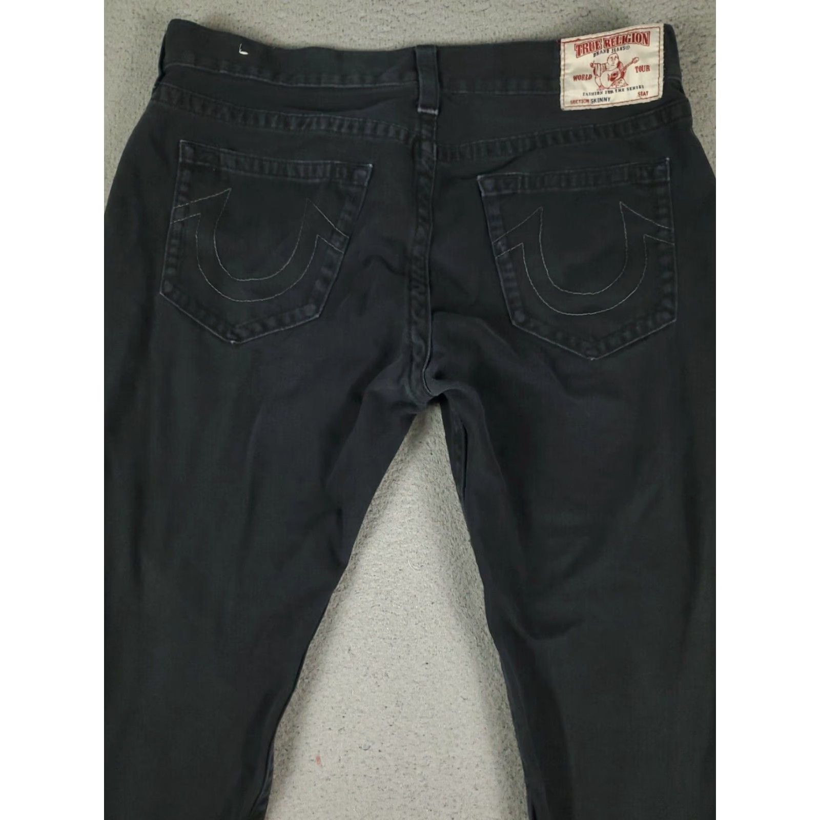 True Religion True Religion Mens Black Skinny Fit 38x32 Jeans Cotton Denim Pants 5-Pocket Size US 38 / EU 54 - 7 Thumbnail