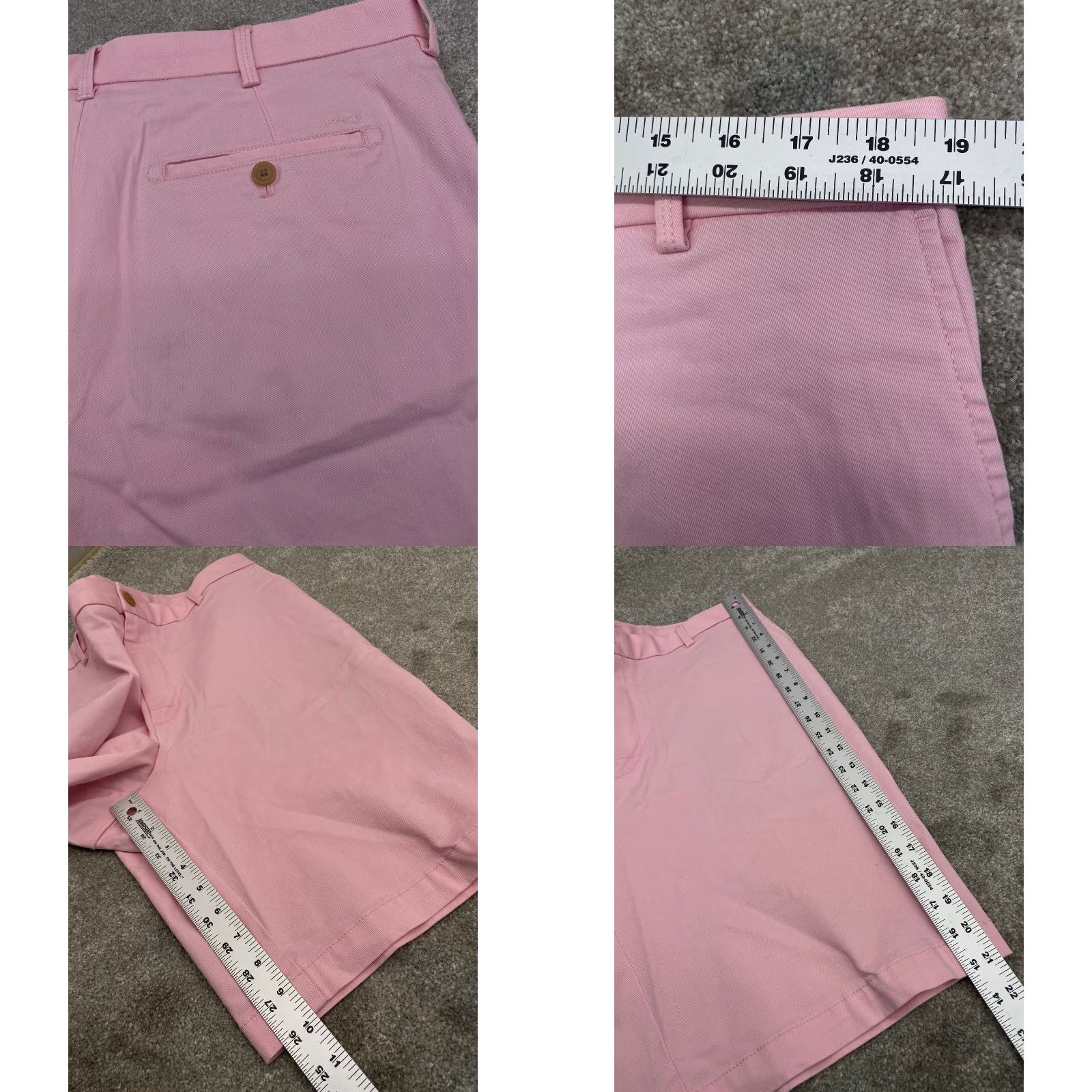 Izod IZOD Saltwater Shorts Men's 36x10 Pink Stretch Flat Front Chino Regular Cotton Spandex Womens? Size US 36 / EU 52 - 8 Thumbnail