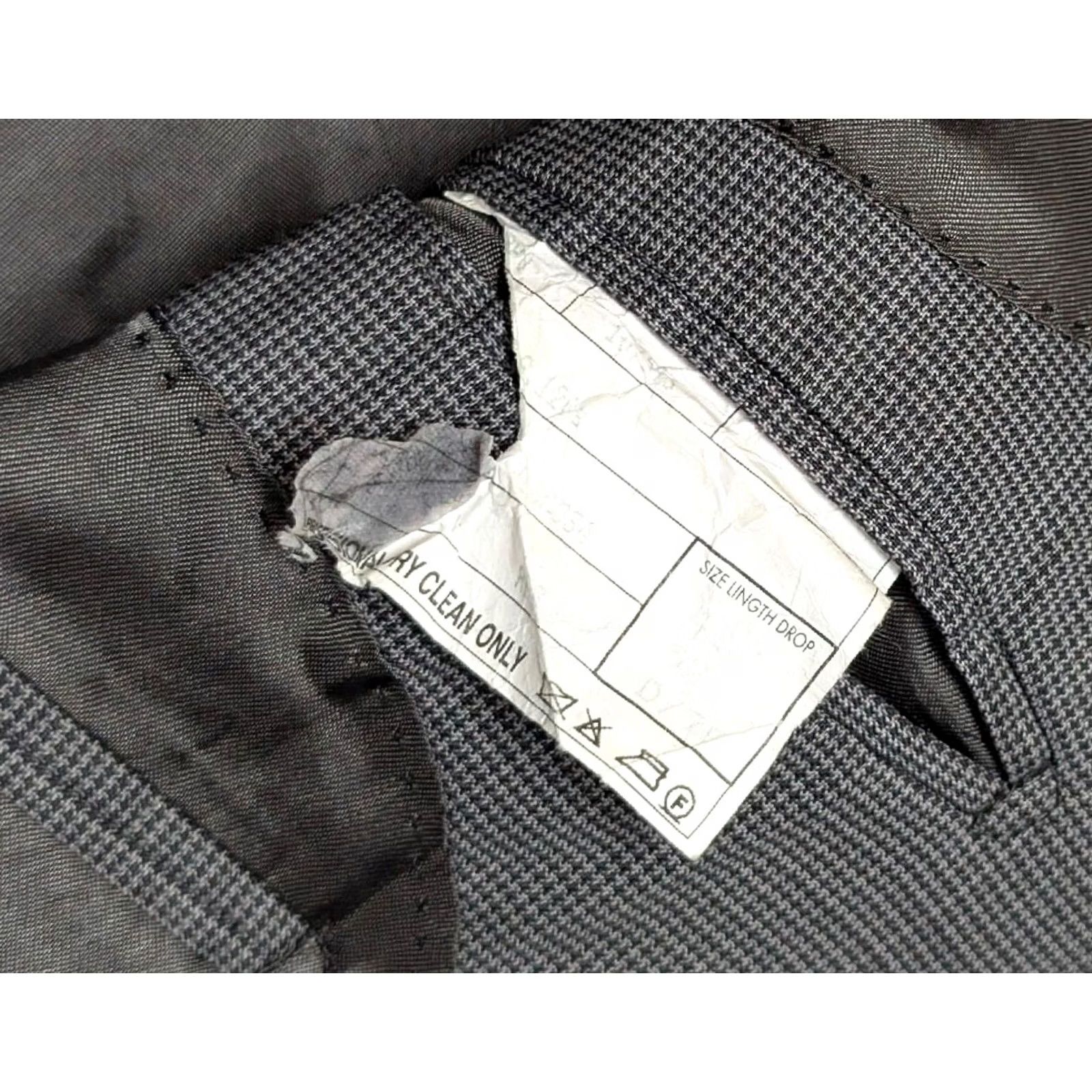 Yves Saint Laurent VINTAGE YSL ITALY Blazer JACKET Mens 40R Wool Gray Houndstooth Two-Button Notch Double-Vented 40 Regular 21.5" chest Size 40R - 5 Thumbnail