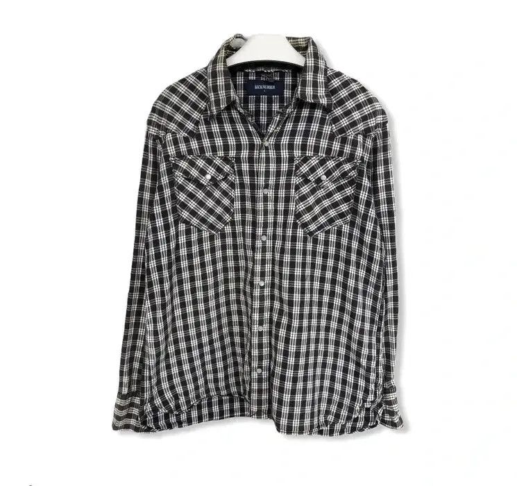 Japanese Brand Japanese Brand Back Number Plaid Tartan Shirt Button Up Size US L / EU 52-54 / 3 - 1 Thumbnail