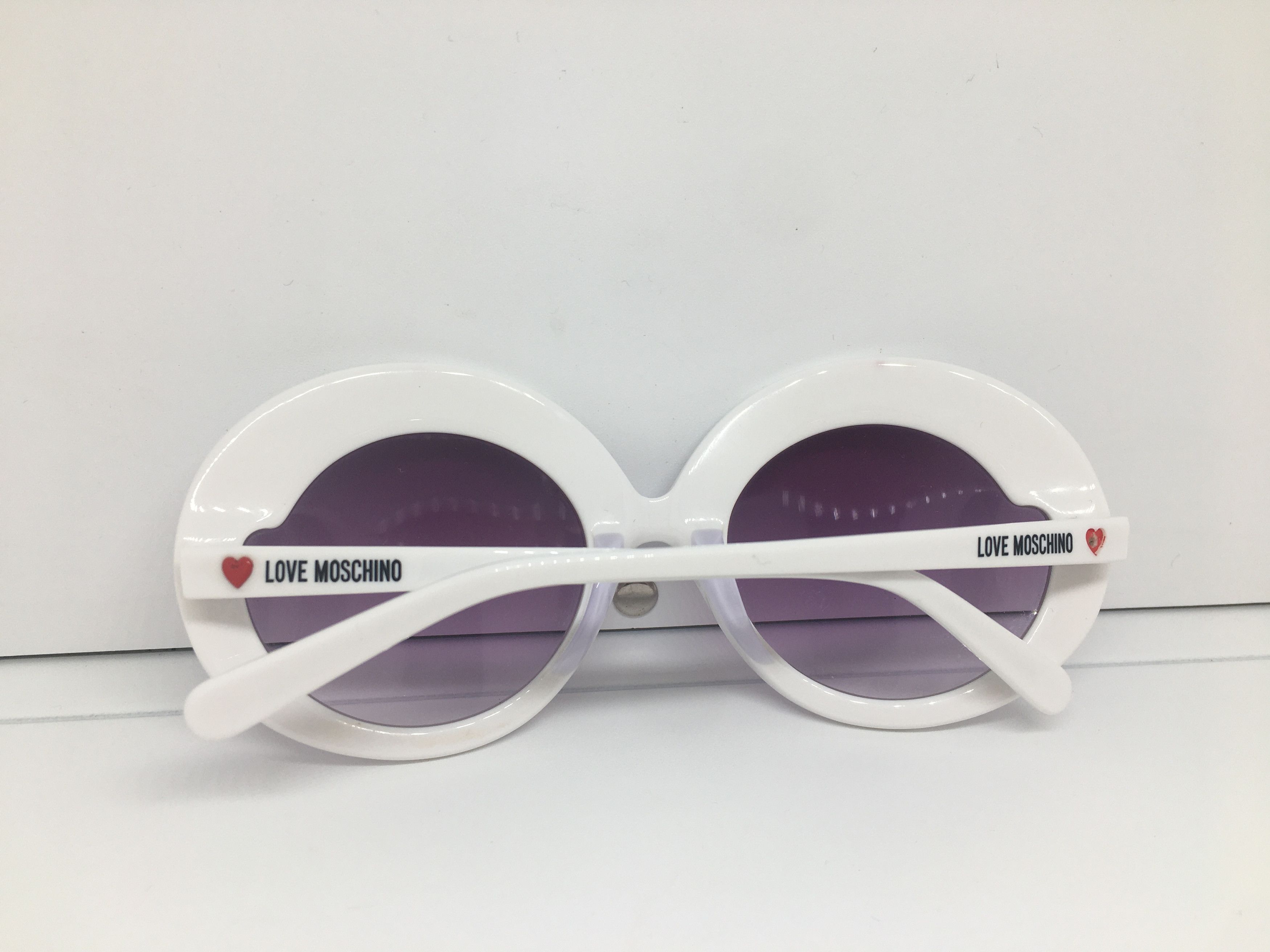 Love Moschino Love Moschino White Round Sunglasses Frame Size ONE SIZE - 8 Thumbnail