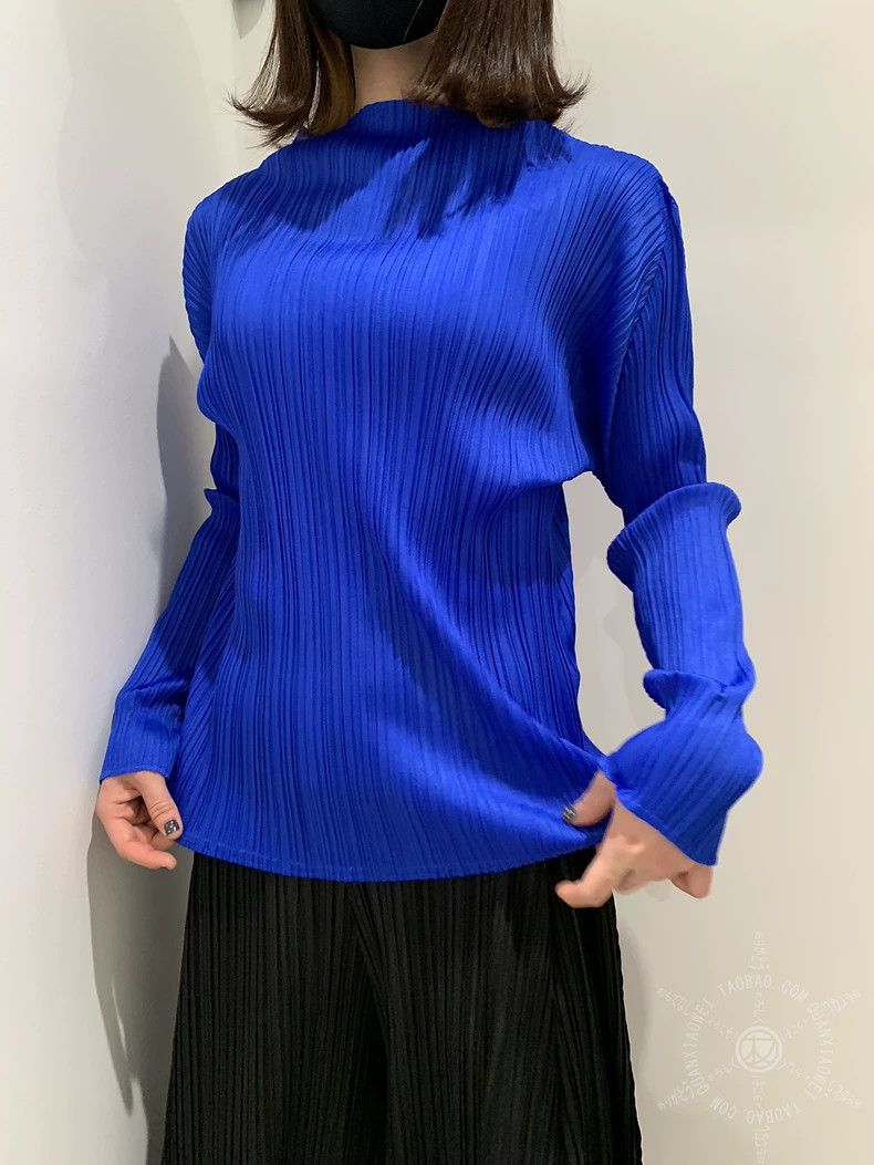 Issey Miyake issey miyake size:4 Blue pleated coat Size XXS / US 00 / IT 34 - 1 Thumbnail