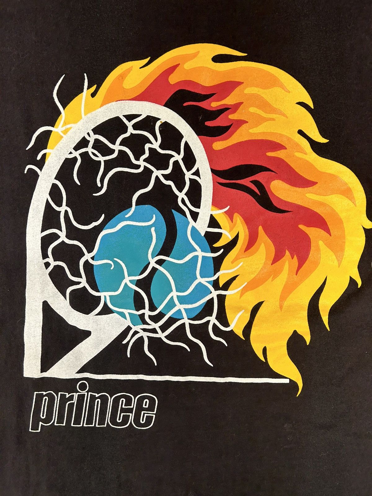 Prince × Vintage Crazy Vintage 90s Essenital Black Prince Tennis Tee Shirt Size US L / EU 52-54 / 3 - 3 Thumbnail