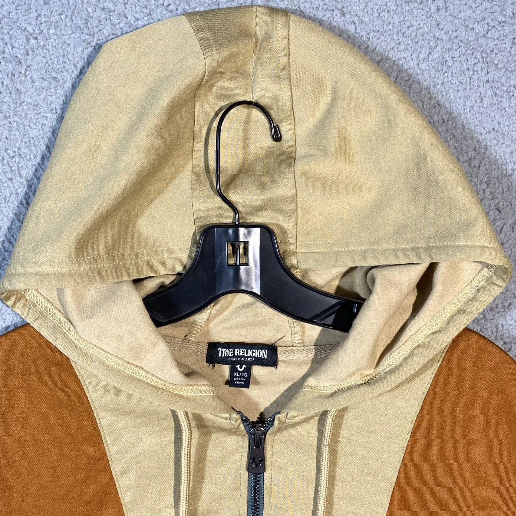 True Religion True Religion Sweatshirt Hoodie XL Crop Color Block Full Zip Women Long Sleeve Multicolor Logo Activewear Regular Fit Size XL / US 12-14 / IT 48-50 - 2 Thumbnail