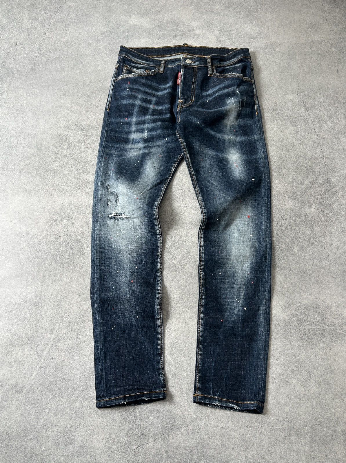 Dsquared2 Dsuqared2 Cut-Fit distressed skinny mens washed jeans Size US 31 - 1 Thumbnail
