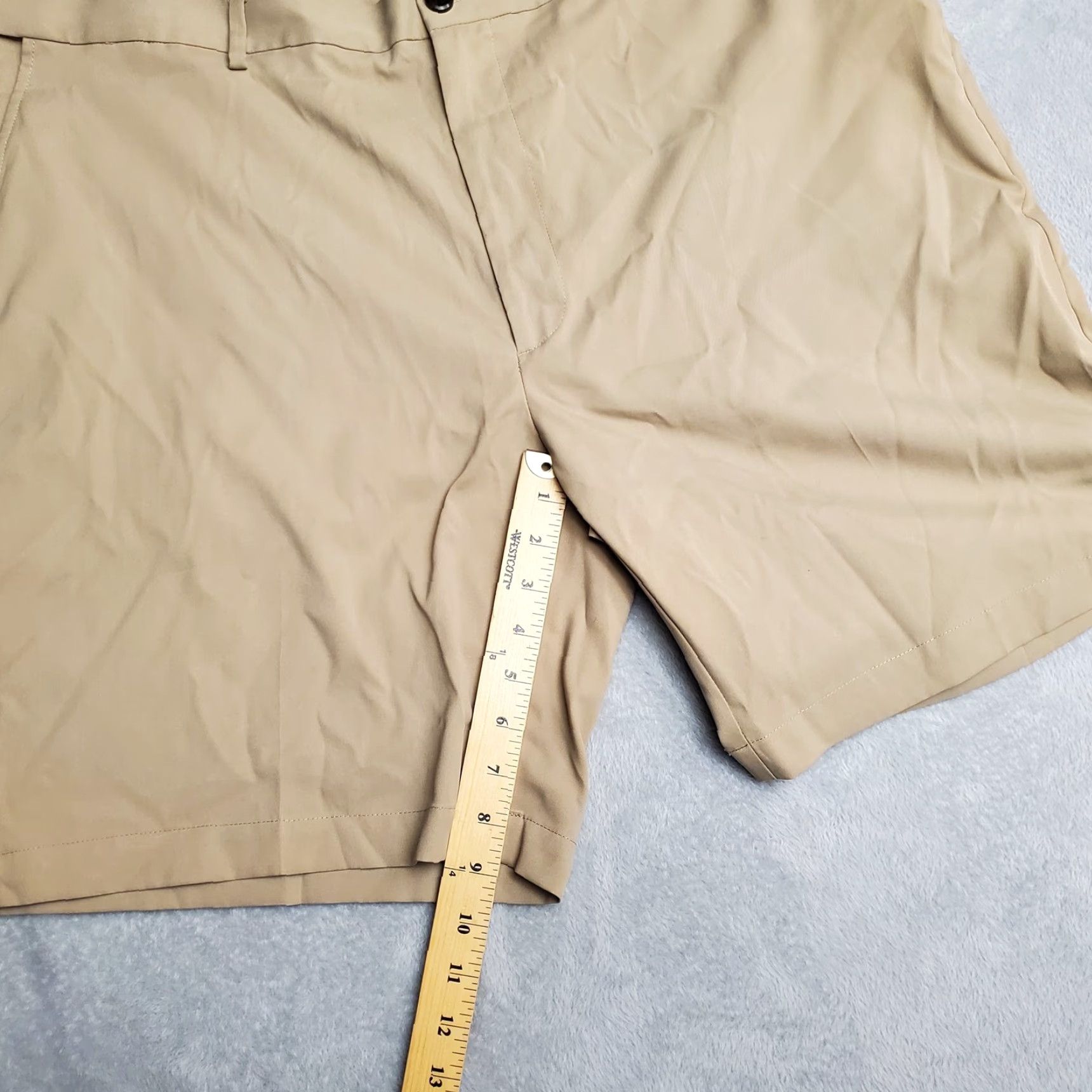 Savane Savane Shorts Mens 42 Beige Flat Front Chino Performance Blend Everyday Comfort Slim Pockets Moisture Wicking Quick Dry Zip Front Mens Size US 42 / EU 58 - 6 Thumbnail