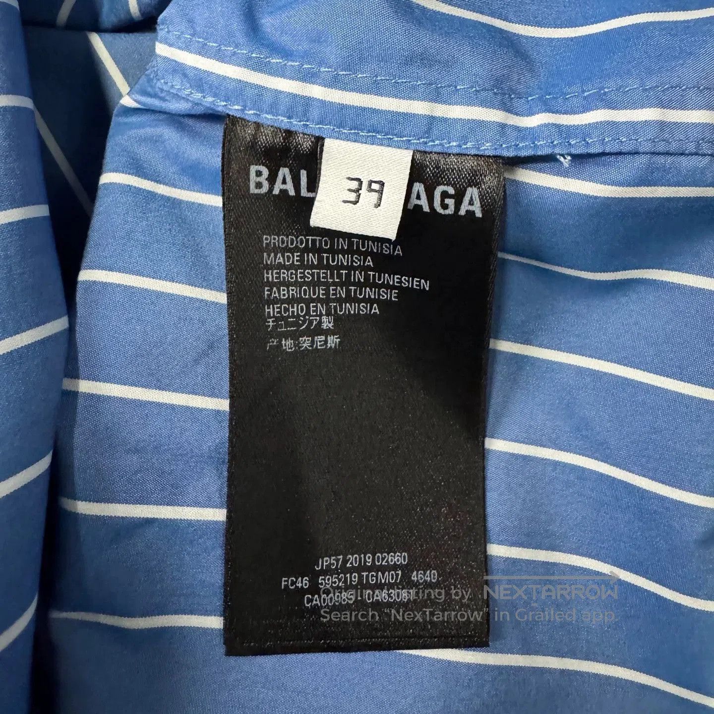 Balenciaga Balenciaga Blue Stripe Shirt. Size US L / EU 52-54 / 3 - 4 Thumbnail