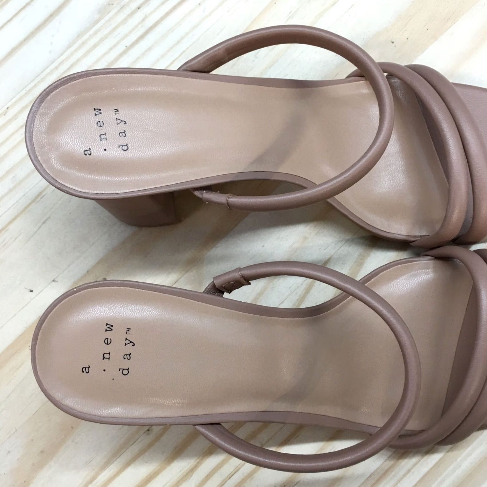 Vintage A New Day Womens 10 Mule Slides Brown Faux Leather Casual Heeled NEW Size US 10 / IT 40 - 5 Thumbnail