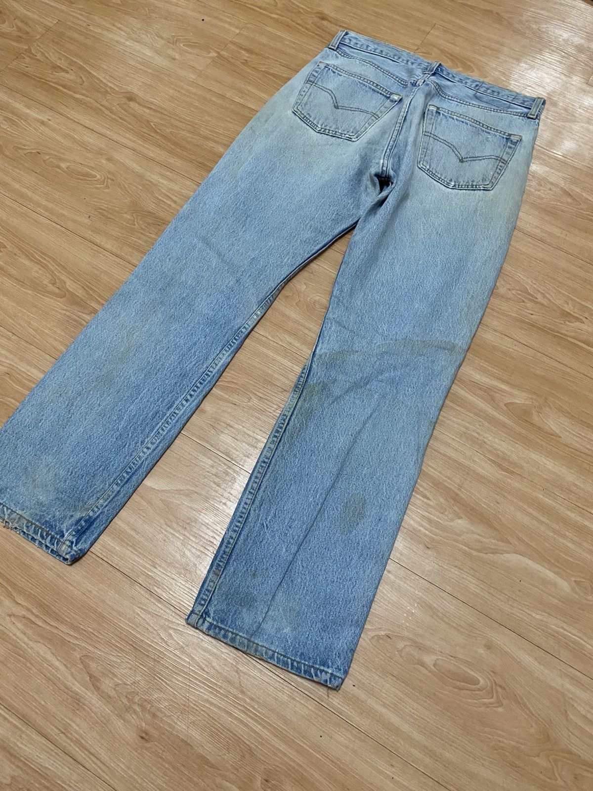 Levi's × Vintage Vintage 90s levis 501 button fly distressed denim Size US 32 / EU 48 - 6 Thumbnail