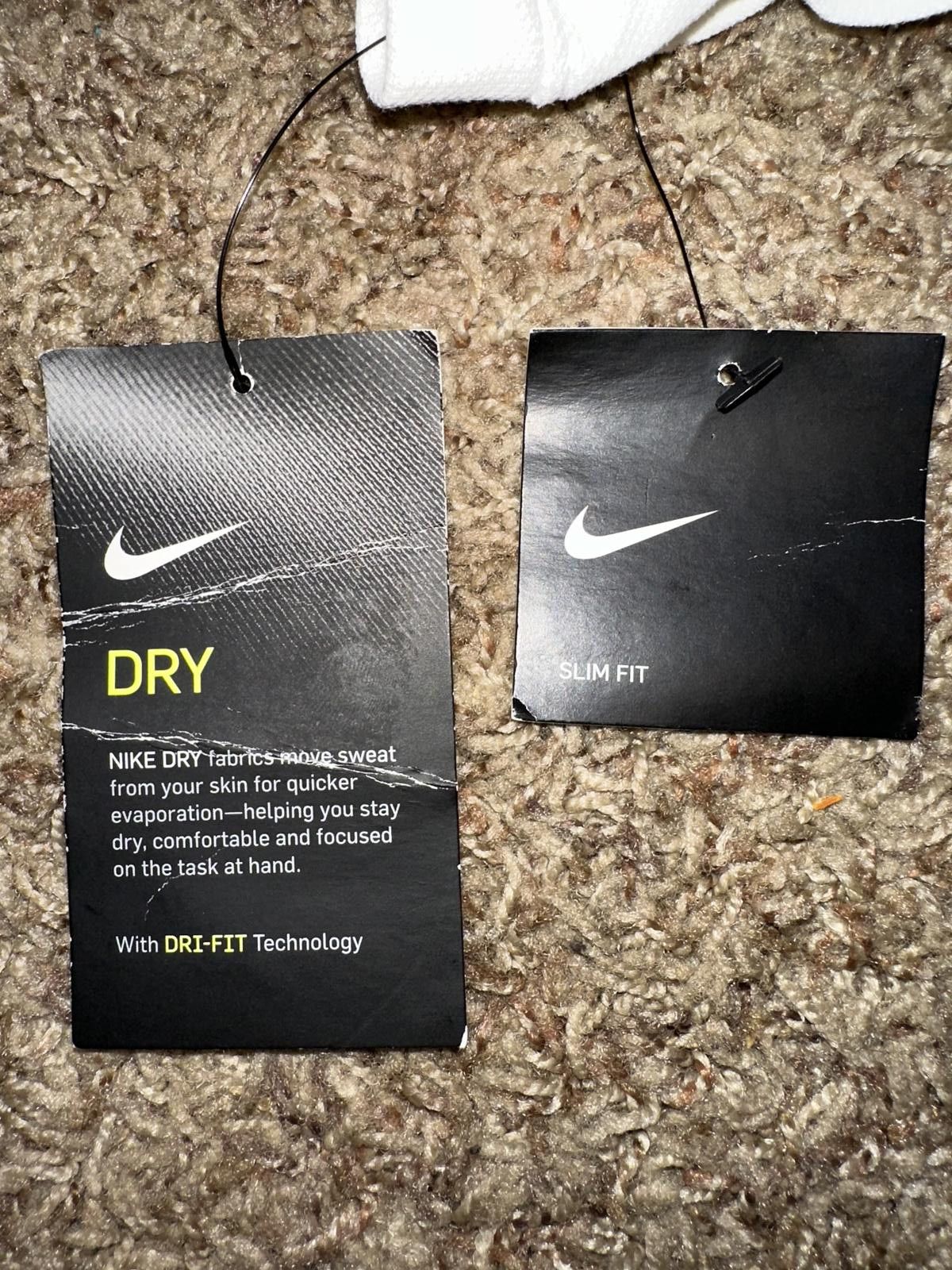 Nike Nike Men’s Dri-Fit Court Dry Advantage Tennis Polo Shirt White/Black Size US S / EU 44-46 / 1 - 8 Thumbnail