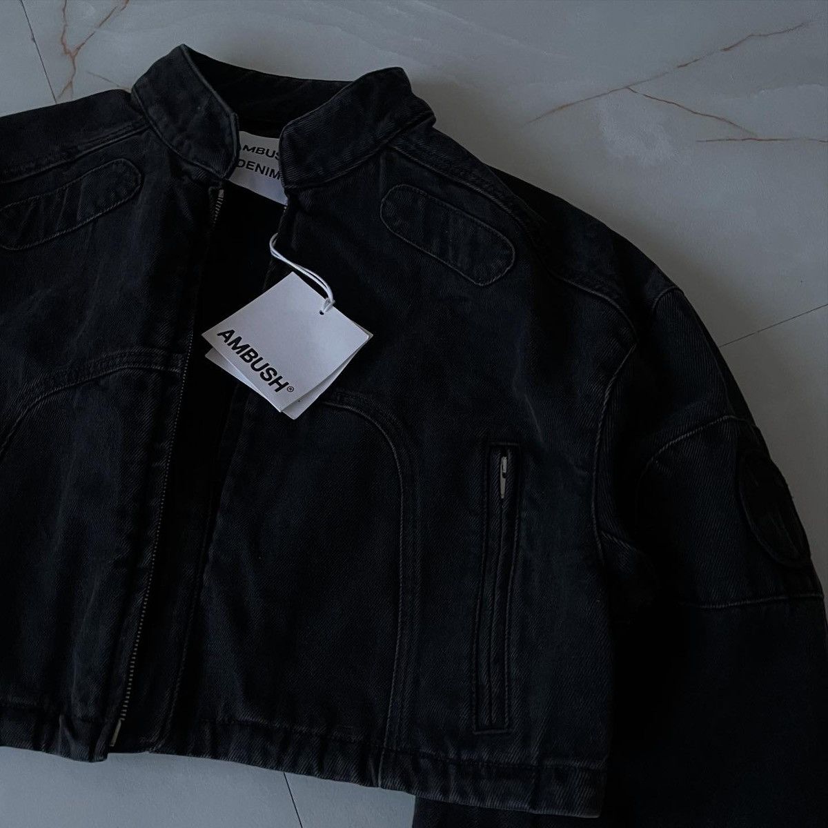 Ambush Design DENIM CROPPED BIKER JACKET AMBUSH Size S / US 4 / IT 40 - 5 Thumbnail