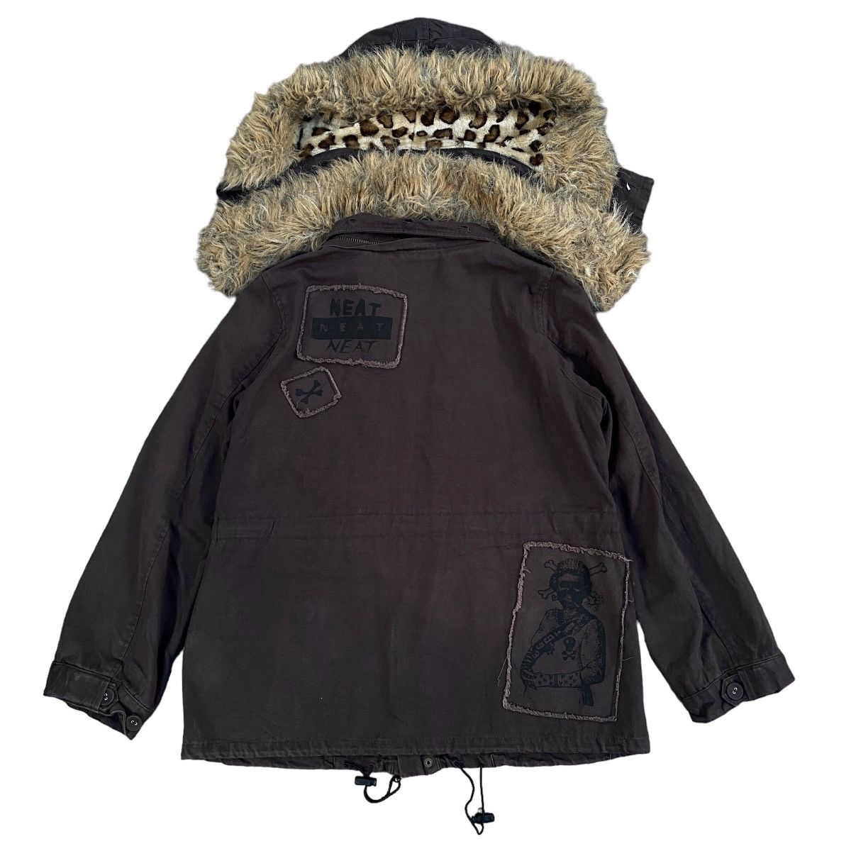 If Six Was Nine 2000's World Wide Love Crazy Fur Parka Jacket Size US M / EU 48-50 / 2 - 6 Thumbnail