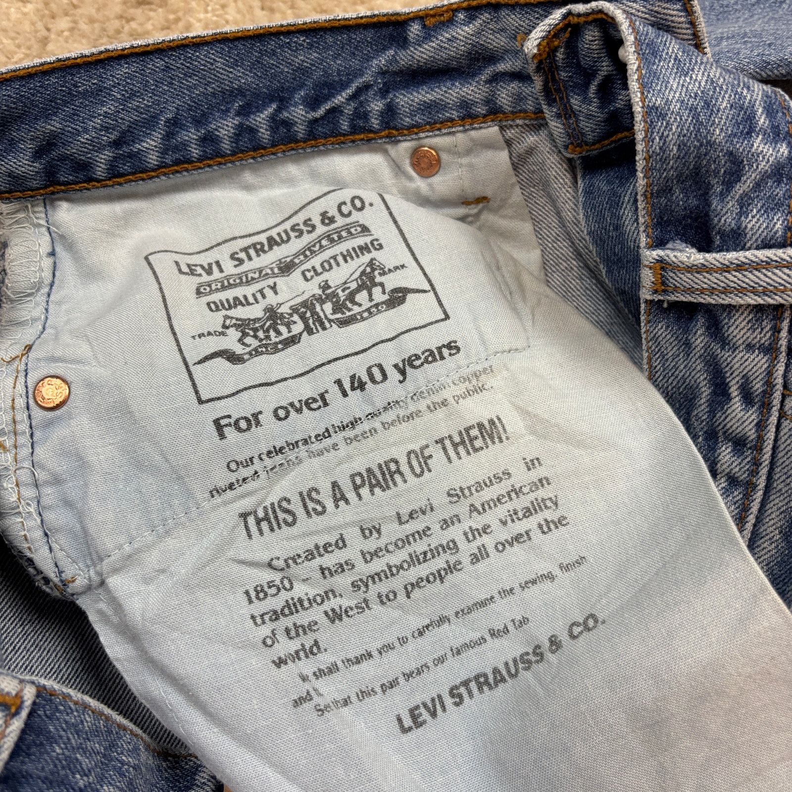 Levi's × Vintage Vintage 90s Levi's 517 Boot Cut Jeans 34x32 (Actual 32x31) Size US 32 / EU 48 - 11 Thumbnail