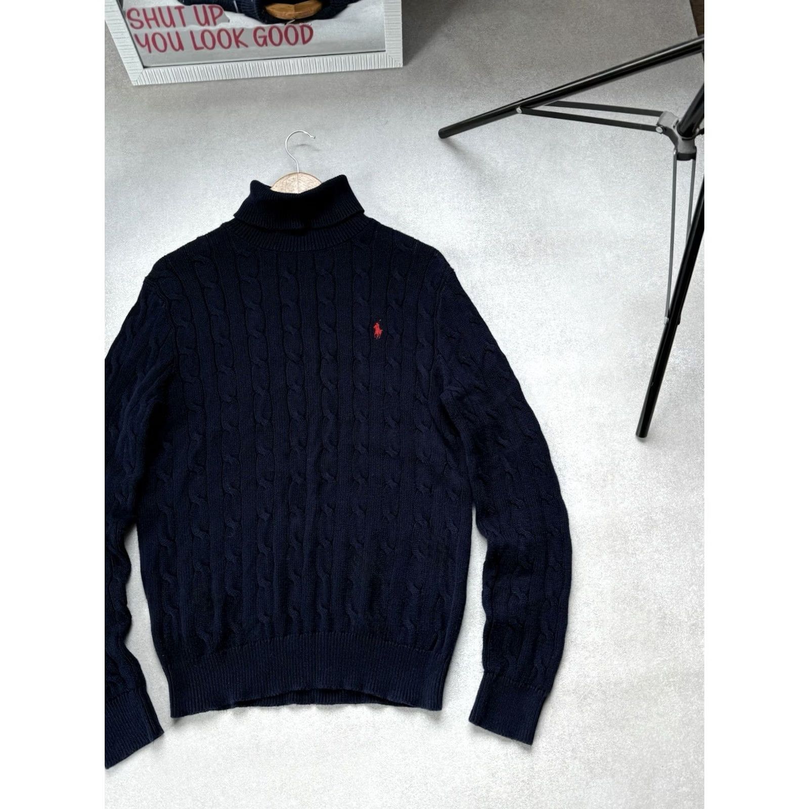 Polo Ralph Lauren Polo Ralph Lauren Sweater Turtleneck Blue Mens Pullover Knitted Old Money Size S Size US S / EU 44-46 / 1 - 3 Thumbnail