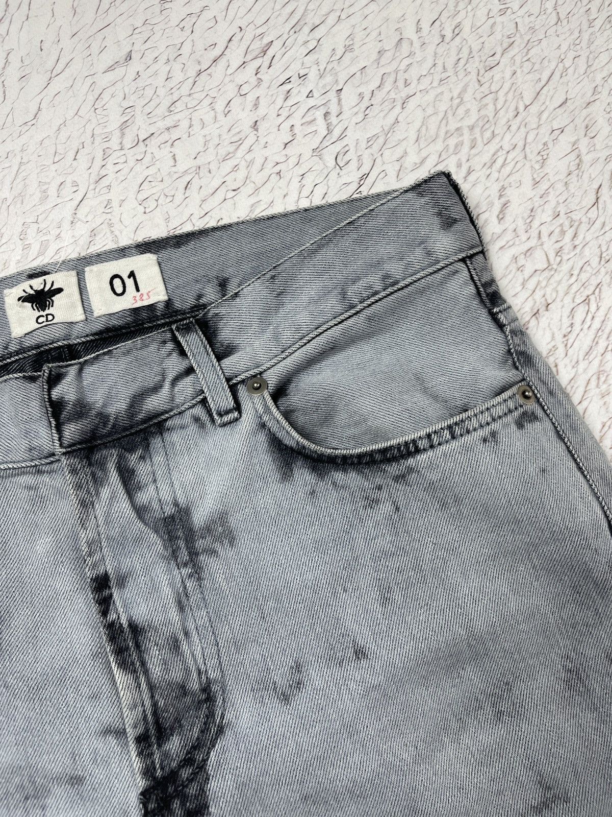 Christian Dior Monsieur Christian Dior 01 Tie Dye Boyfriend Jeans Gray Denim sz US6 Size 28" / US 6 / IT 42 - 11 Thumbnail