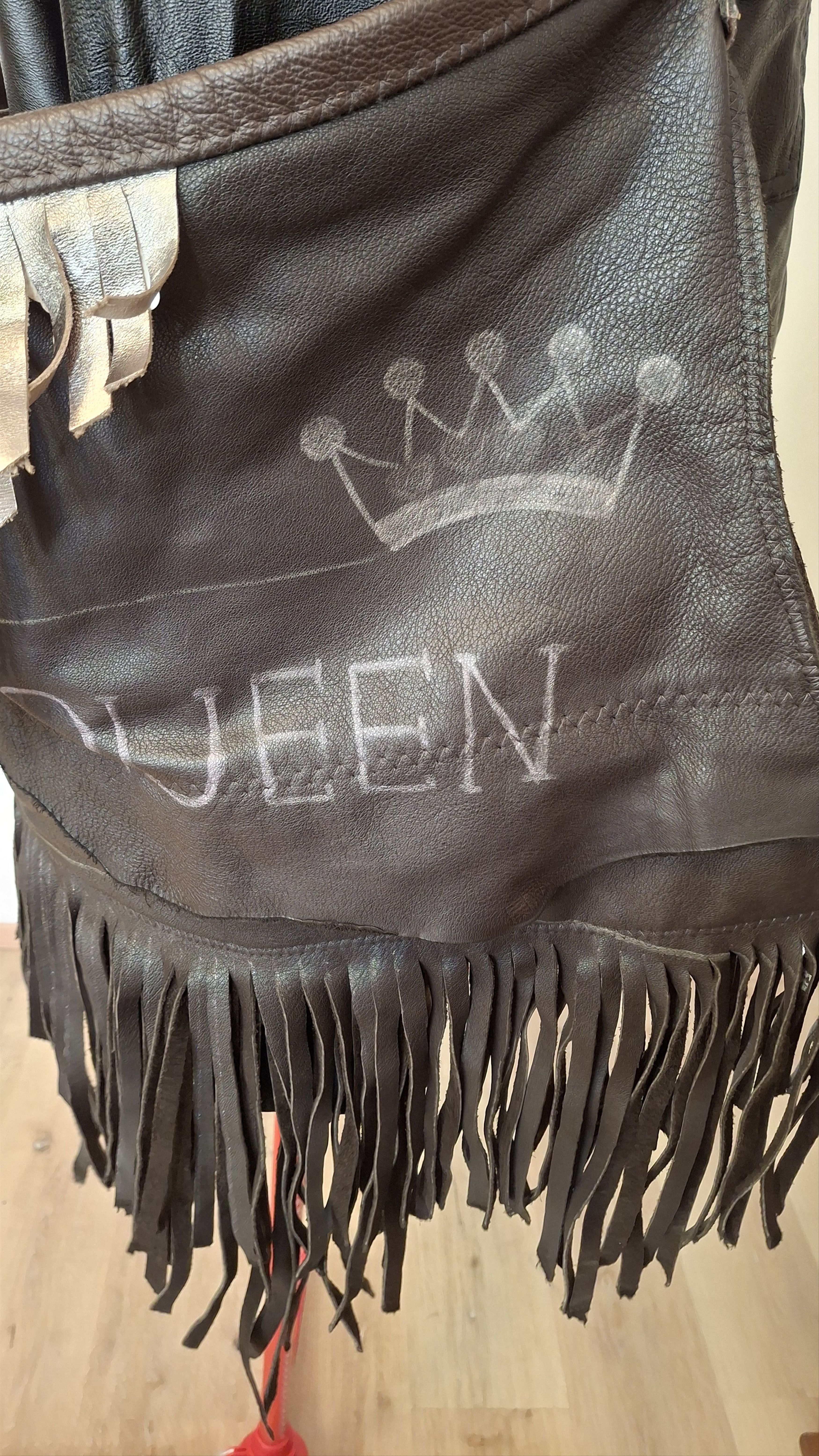 Handmade Custom Leather Hunter Bag - Hand-Painted - Medusa Strap Size ONE SIZE - 6 Thumbnail