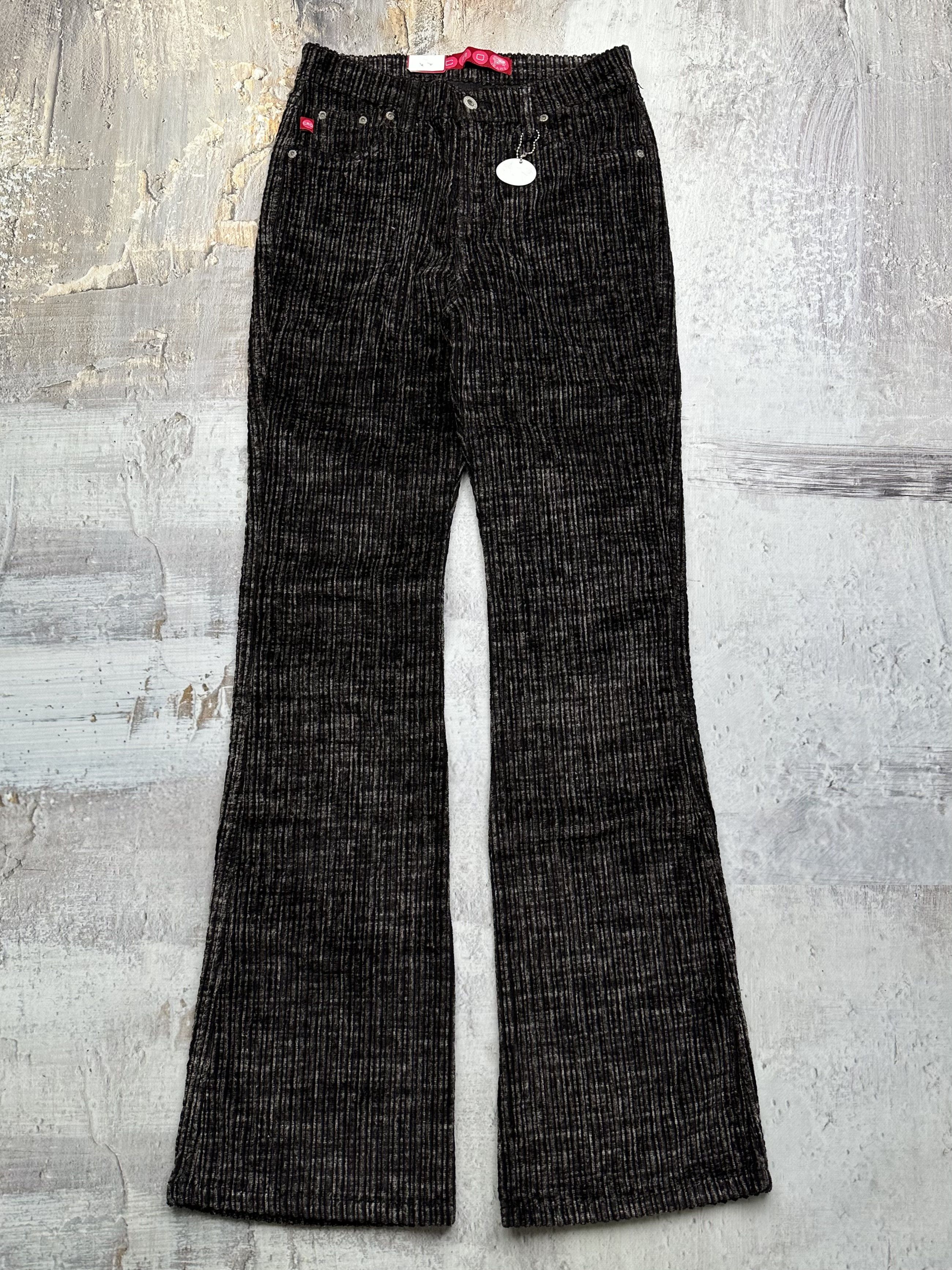 image of Avant Garde x Vintage Corduroy Flare Pants in Dark Grey, Women's (Size 27)