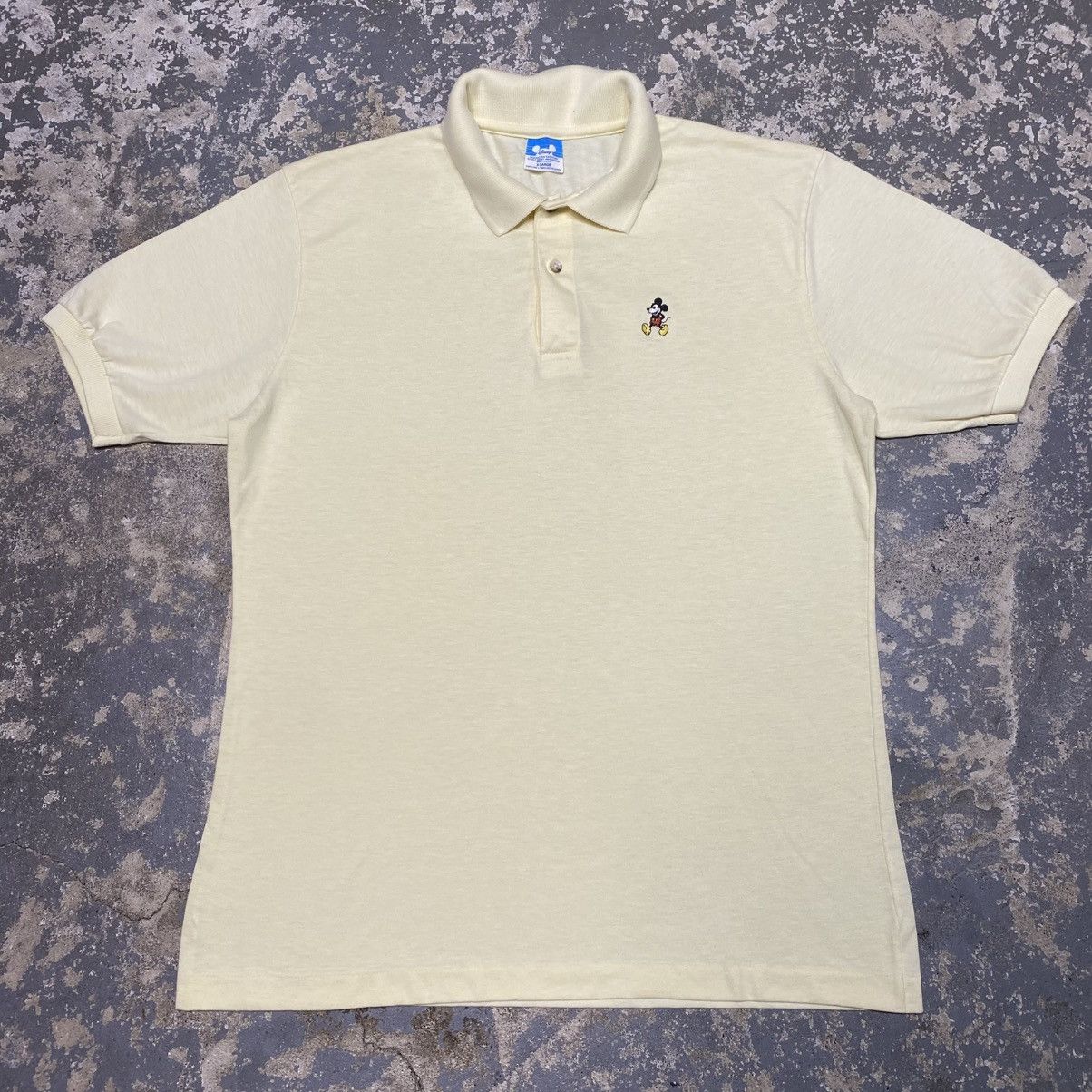 Mickey Mouse × Vintage Vintage Walt Disney Mickey Mouse 80s Polo Tshirt Size US XL / EU 56 / 4 - 1 Thumbnail
