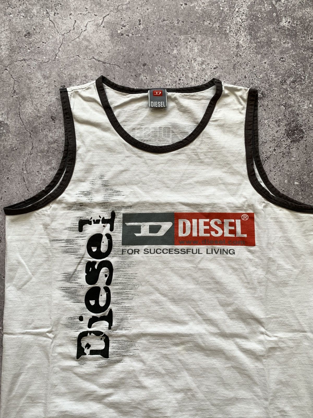 Diesel 🔥VINTAGE DIESEL 90s TANK TOP Size US L / EU 52-54 / 3 - 3 Thumbnail