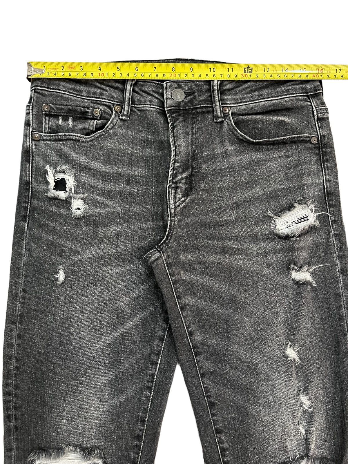14th Addiction Vintage Japanese Brand Trash Deep Dark Black Distressed Jean Size US 32 / EU 48 - 15 Thumbnail