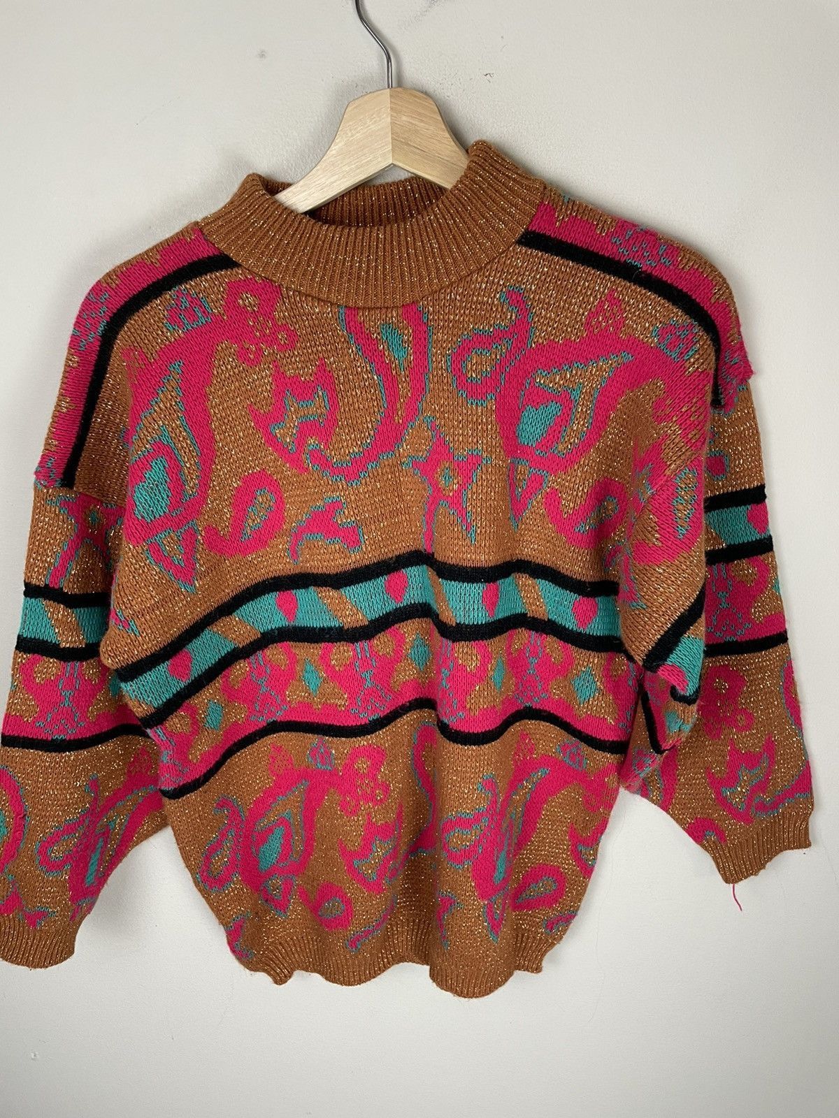 Vintage Vintage Neon Amoeba Knit Sweater Size US S / EU 44-46 / 1 - 1 Thumbnail