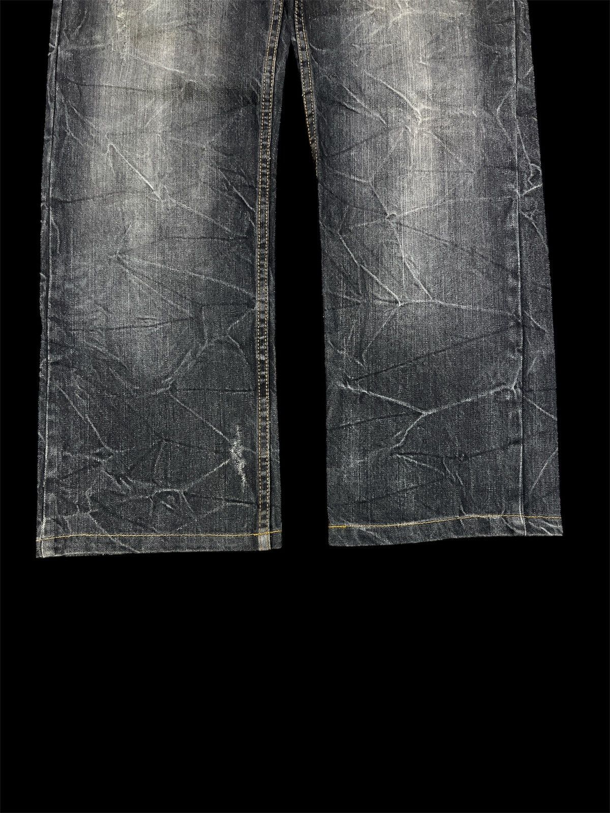 Japanese Brand DOUBLE WAIST NYLAUS DISTRESSED DENIM PANT Size US 33 - 3 Thumbnail