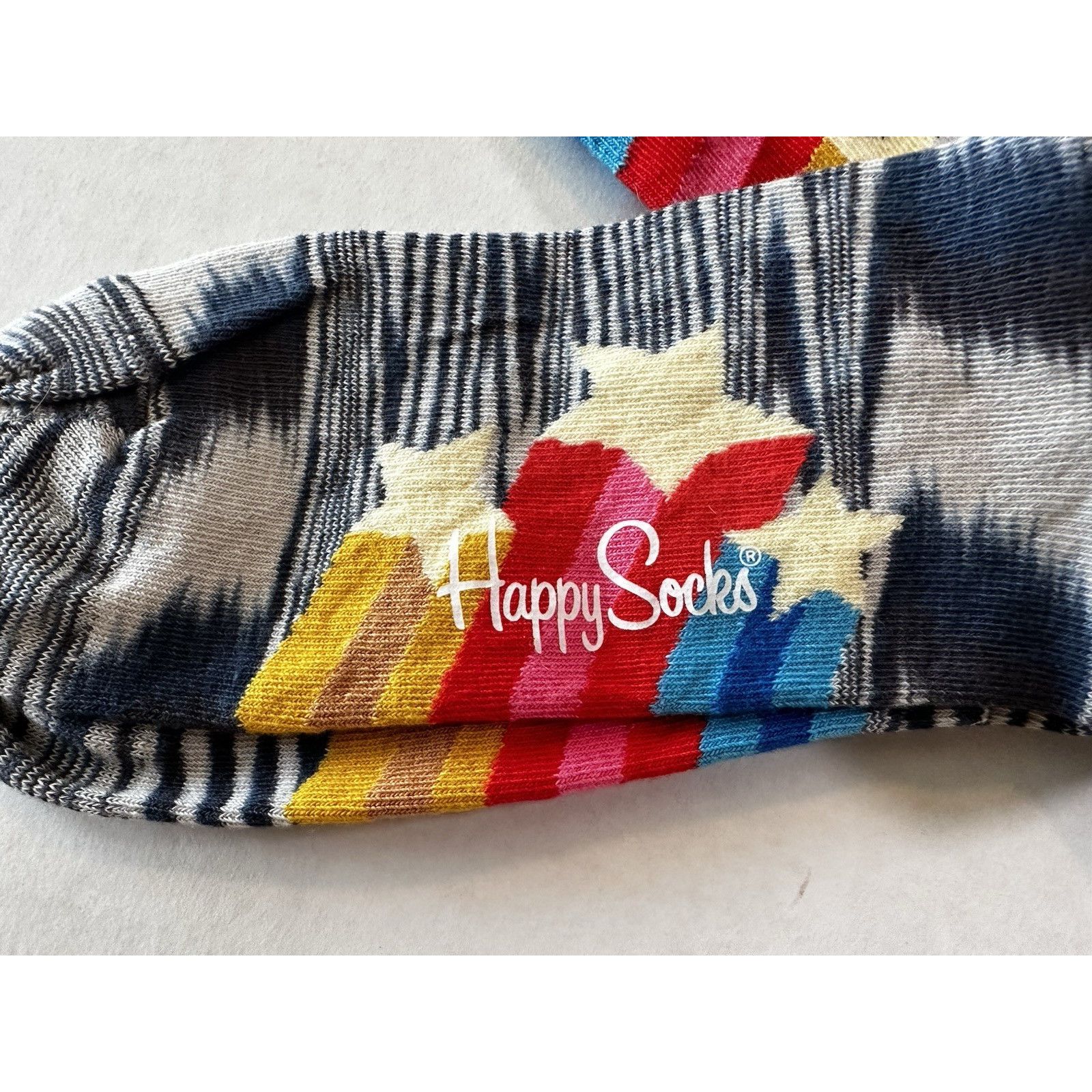 Happy Socks Happy Socks Crew Shooting Stars Sock Sz M 8-12-W 10-12.5 NWT Size ONE SIZE - 4 Thumbnail