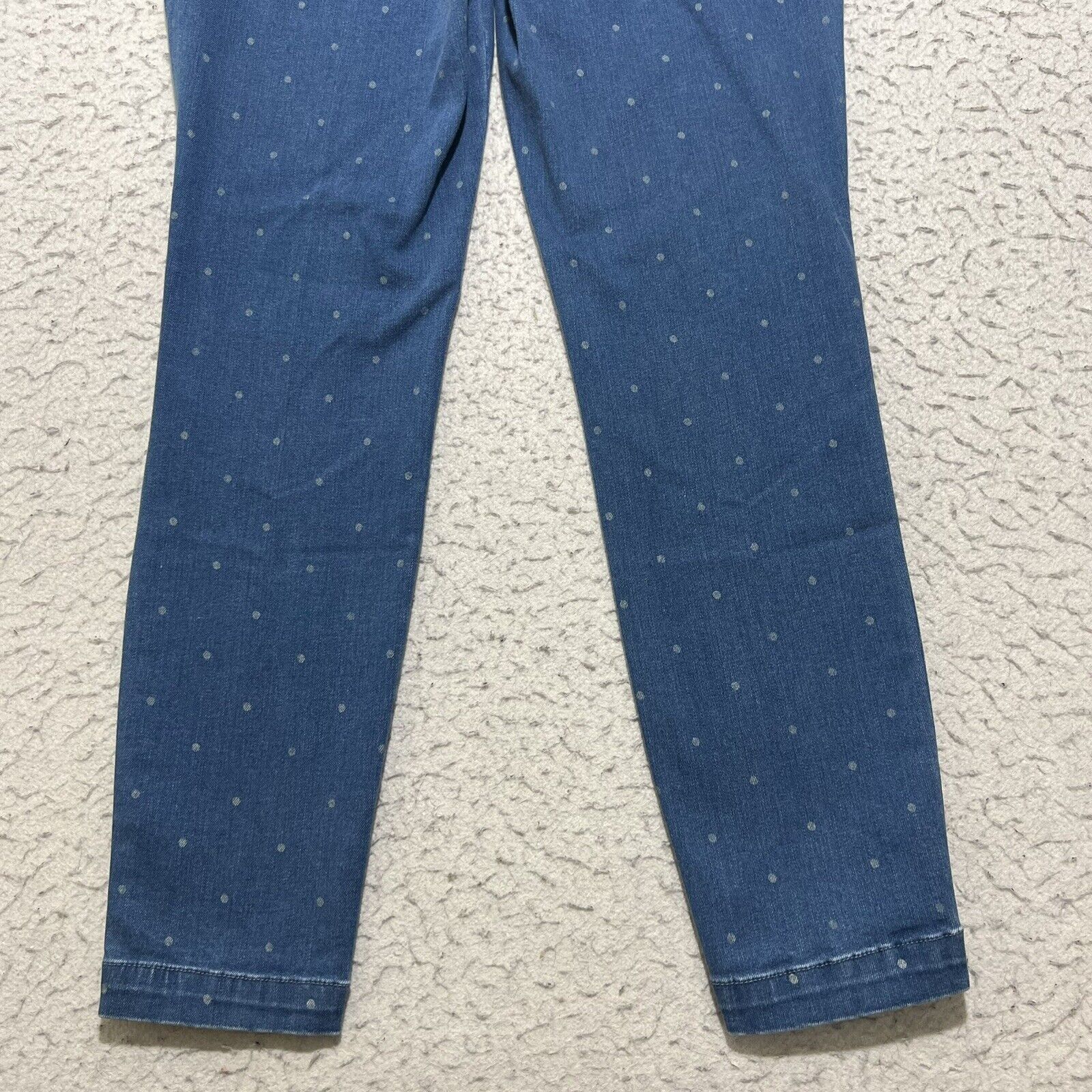 Other NYDJ Ami Skinny Lift Tuck Blue Polka Dot Denim Stretch Jeans Size 28" / US 6 / IT 42 - 8 Thumbnail