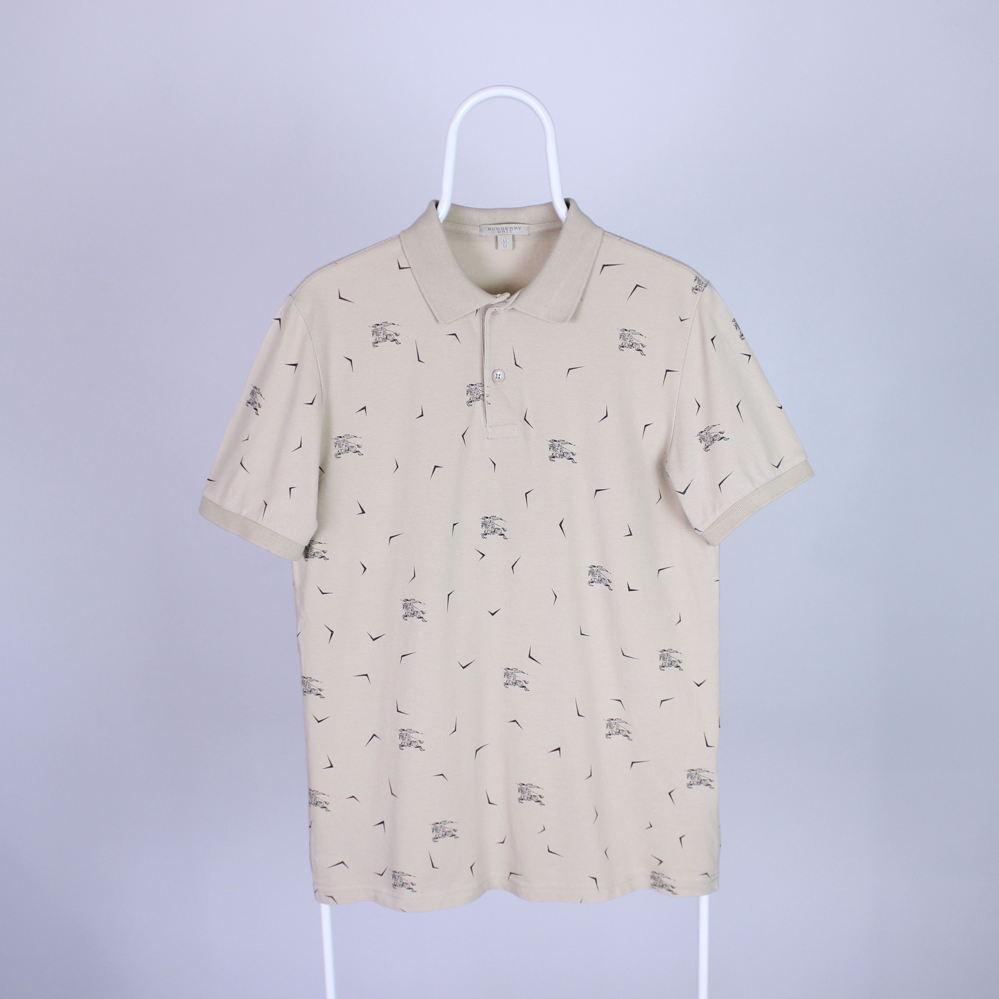 Burberry Burberry polo monogram shirt S M beige Size US M / EU 48-50 / 2 - 2 Thumbnail