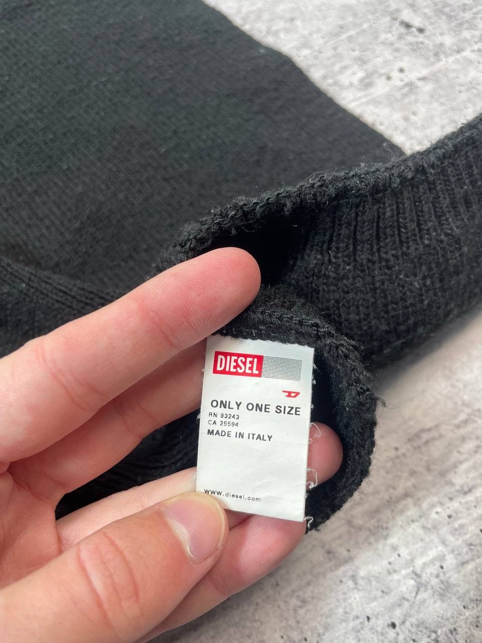 Diesel Vintage Diesel Logo Acrylic Scarf Y2K Size ONE SIZE - 4 Thumbnail