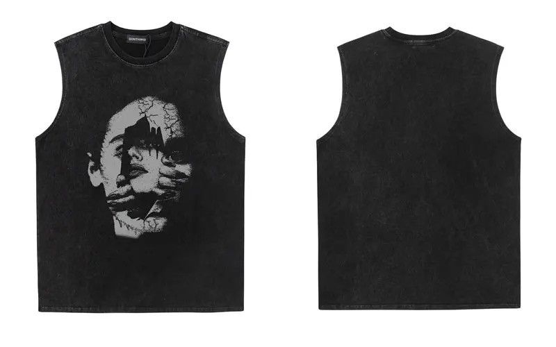 Japanese Brand Retro Graphic Sleeveless T-Shirt Size US M / EU 48-50 / 2 - 2 Thumbnail