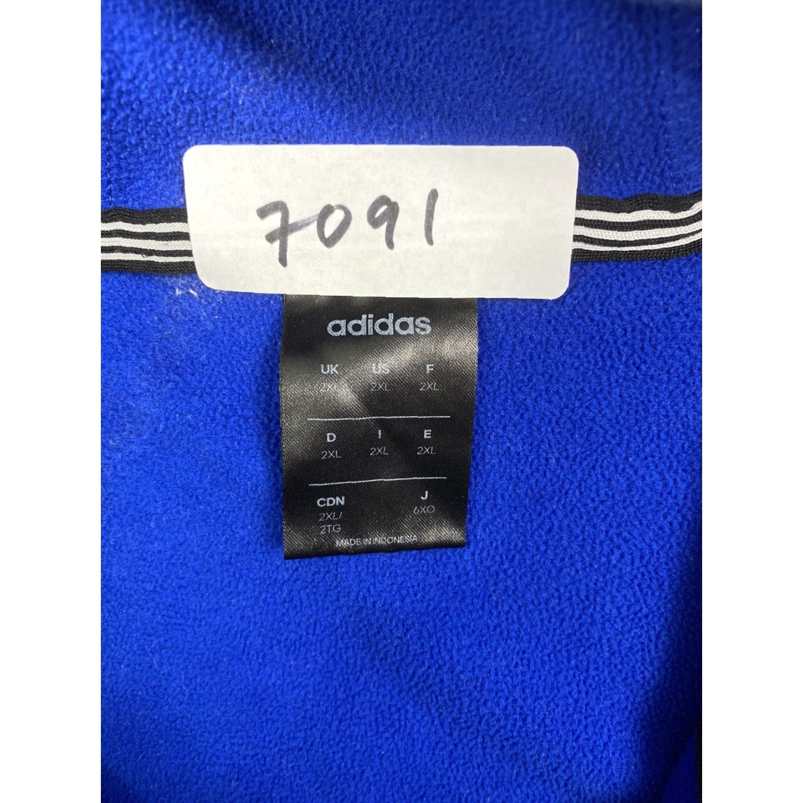 Adidas Adidas Jacket 2XL Full Zip Hooded Blue Casual Sports Mens Size US XXL / EU 58 / 5 - 3 Thumbnail