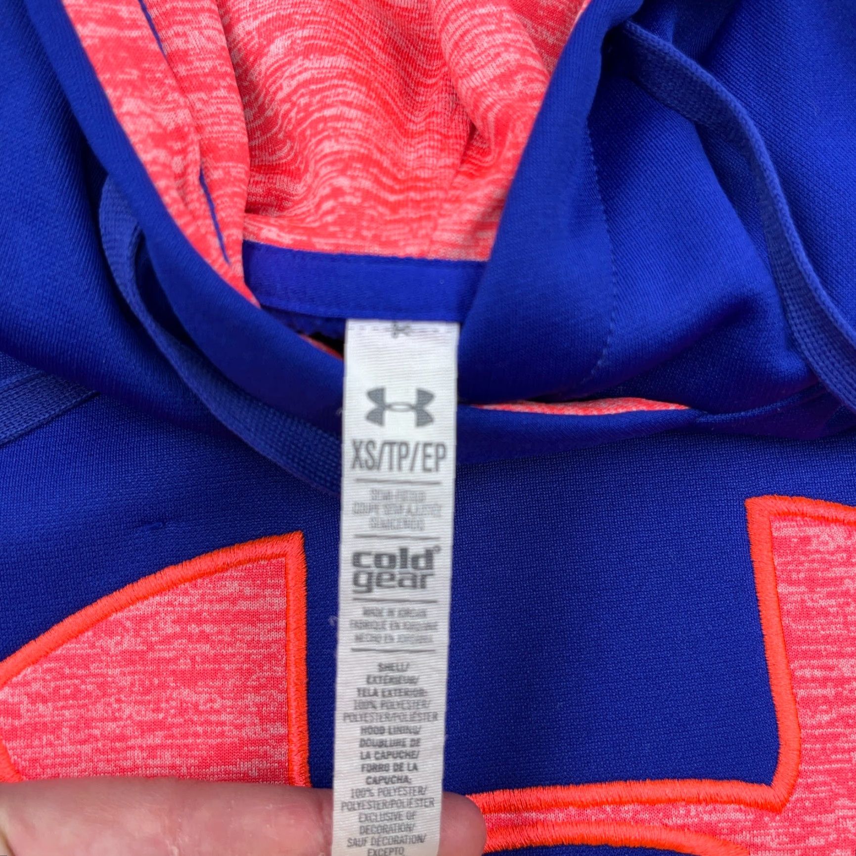 Under Armour Under Armour Hoodie Women XS Blue Pink Sweatshirt Sweater Loose Cold Gear Size XS / US 0-2 / IT 36-38 - 6 Thumbnail