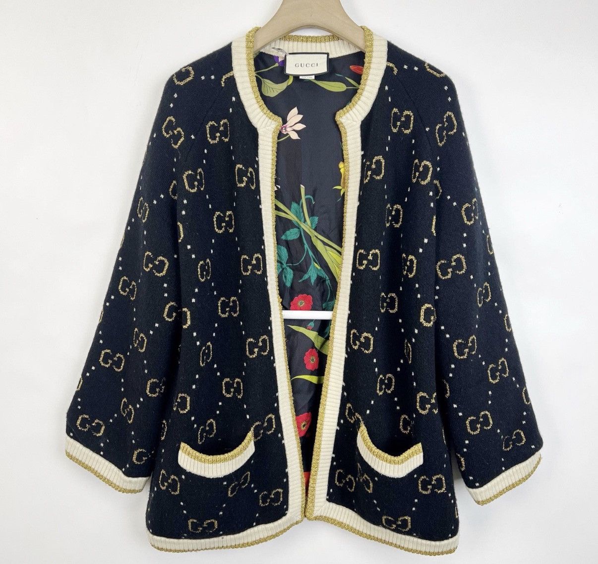 Gucci Gucci Gold Line Full Print Knitted Cardigan Coat K12 Size S / US 4 / IT 40 - 1 Thumbnail