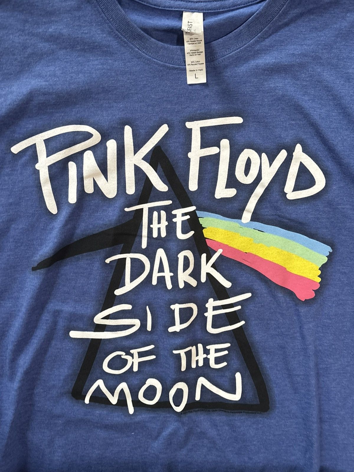 Band Tees × Pink Floyd × Vintage Pink Floyd Dark Side of the Moon Prism Band Tshirt Medium Size US L / EU 52-54 / 3 - 2 Thumbnail
