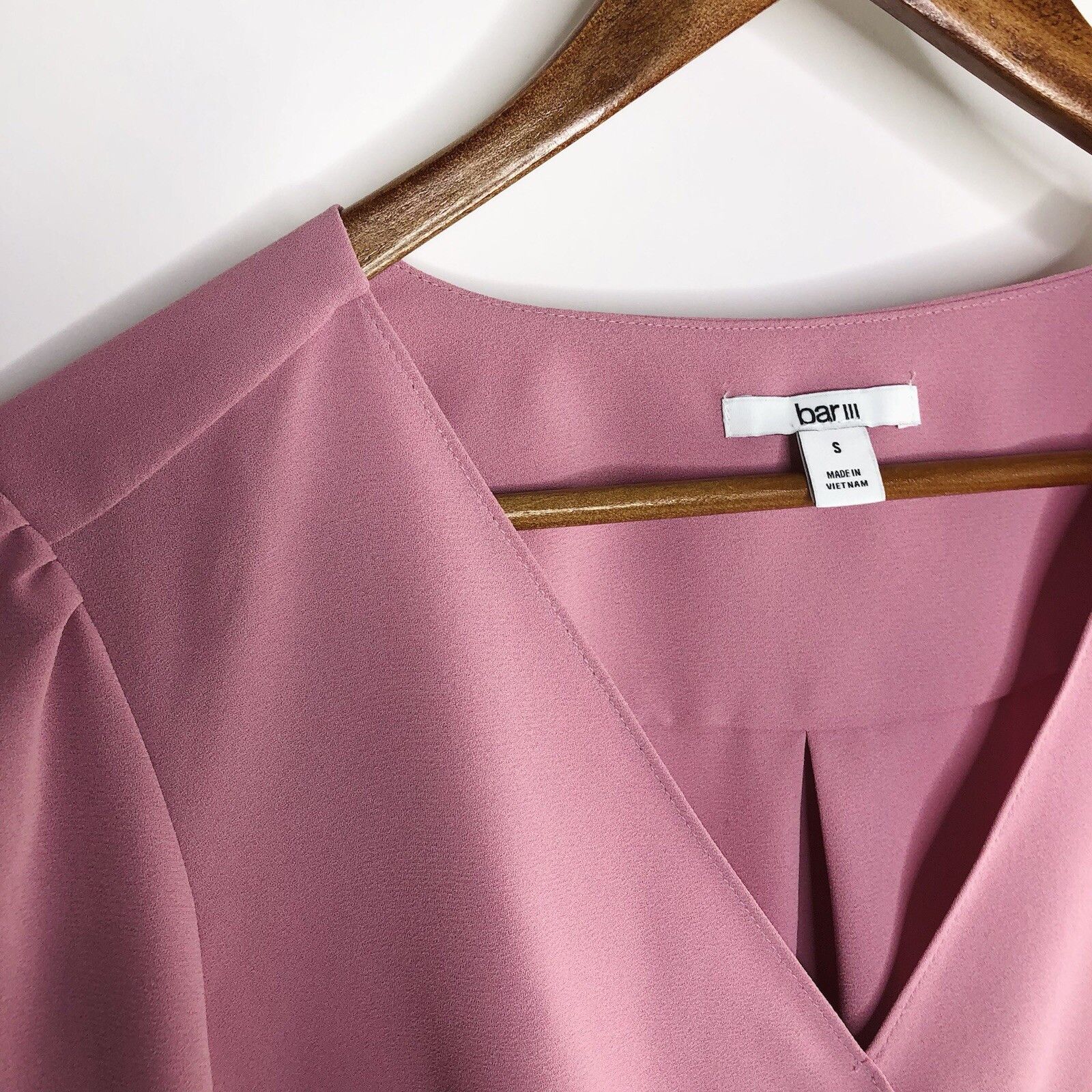 Bar III Bar III Womens Pink Blouse S Shirt Balloon Sleeve Wrap Size S / US 4 / IT 40 - 6 Thumbnail