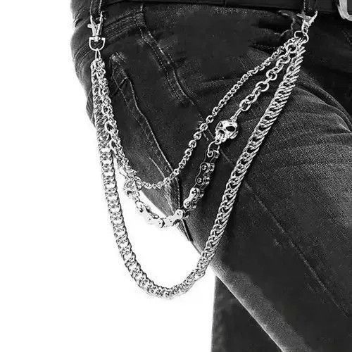 Jewelry Multilayer Waist Punk Wallet Chain Size ONE SIZE - 4 Thumbnail