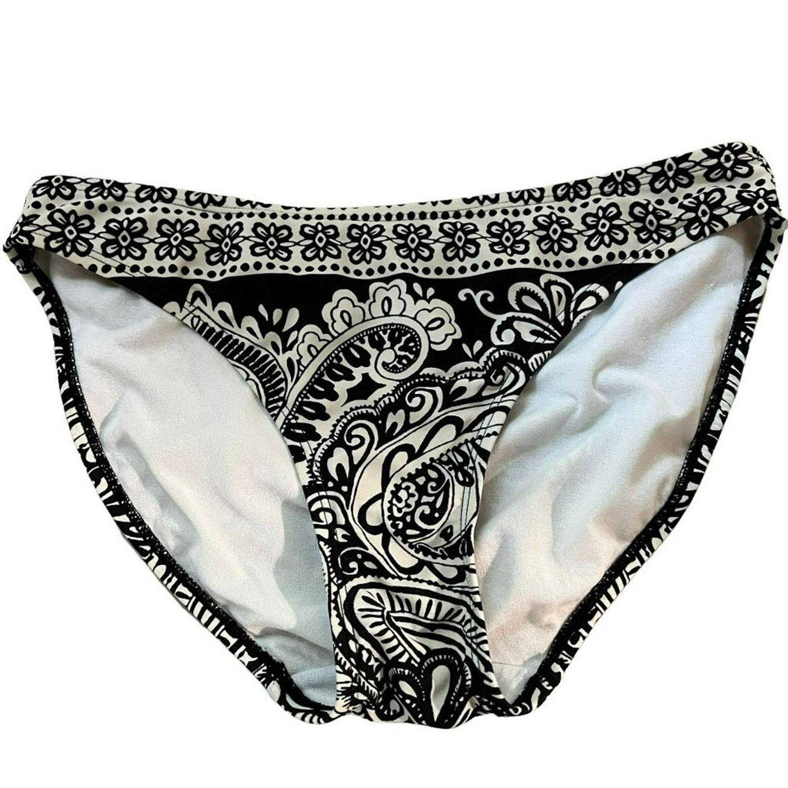 Athleta Athleta Paisley Bikini Bottom Black White Purple Small Size S / US 4 / IT 40 - 3 Thumbnail