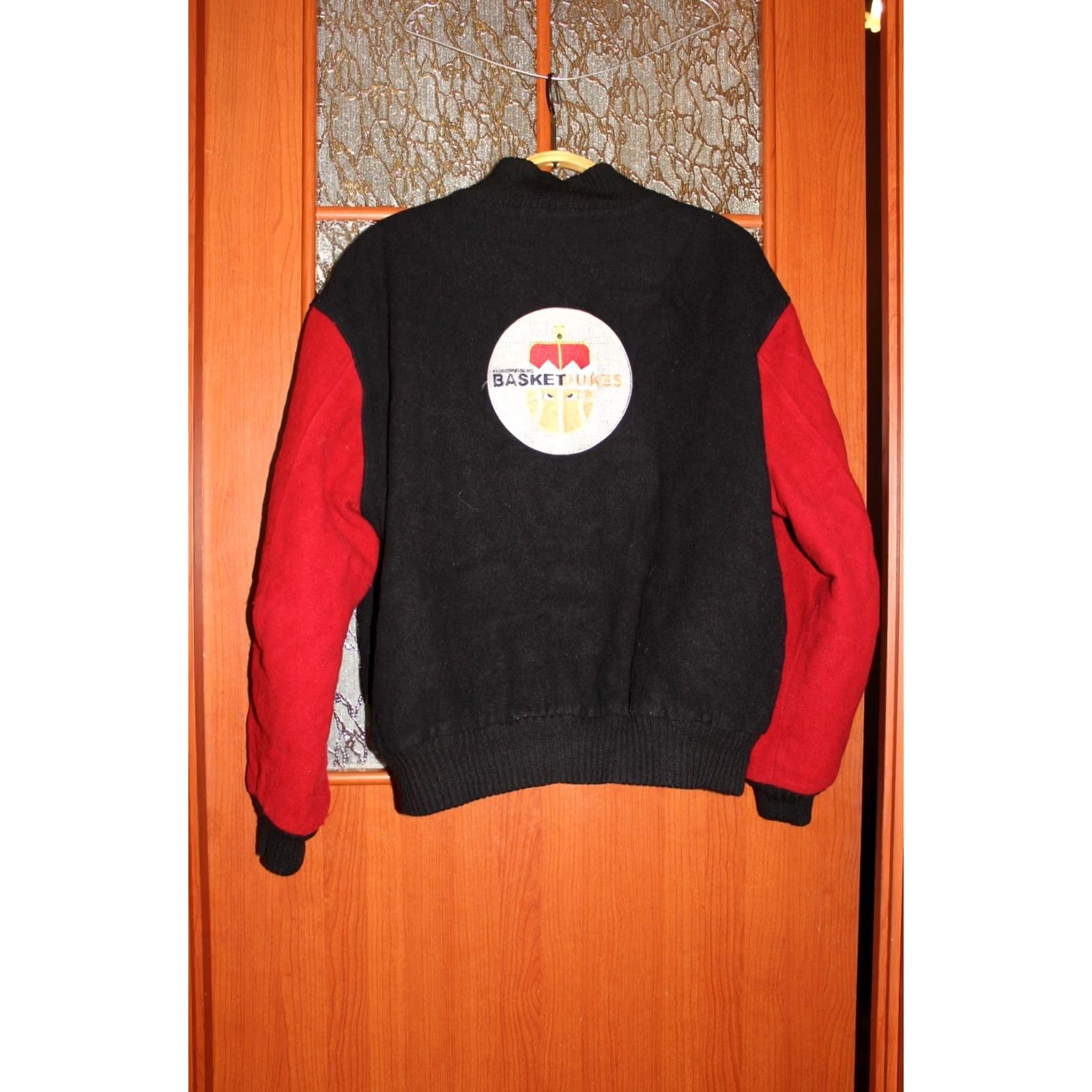 Vintage VINTAGE Orli Bomber Jacket Mens XL Black Red Wool 68cm 69cm 78cm Size US XL / EU 56 / 4 - 7 Thumbnail