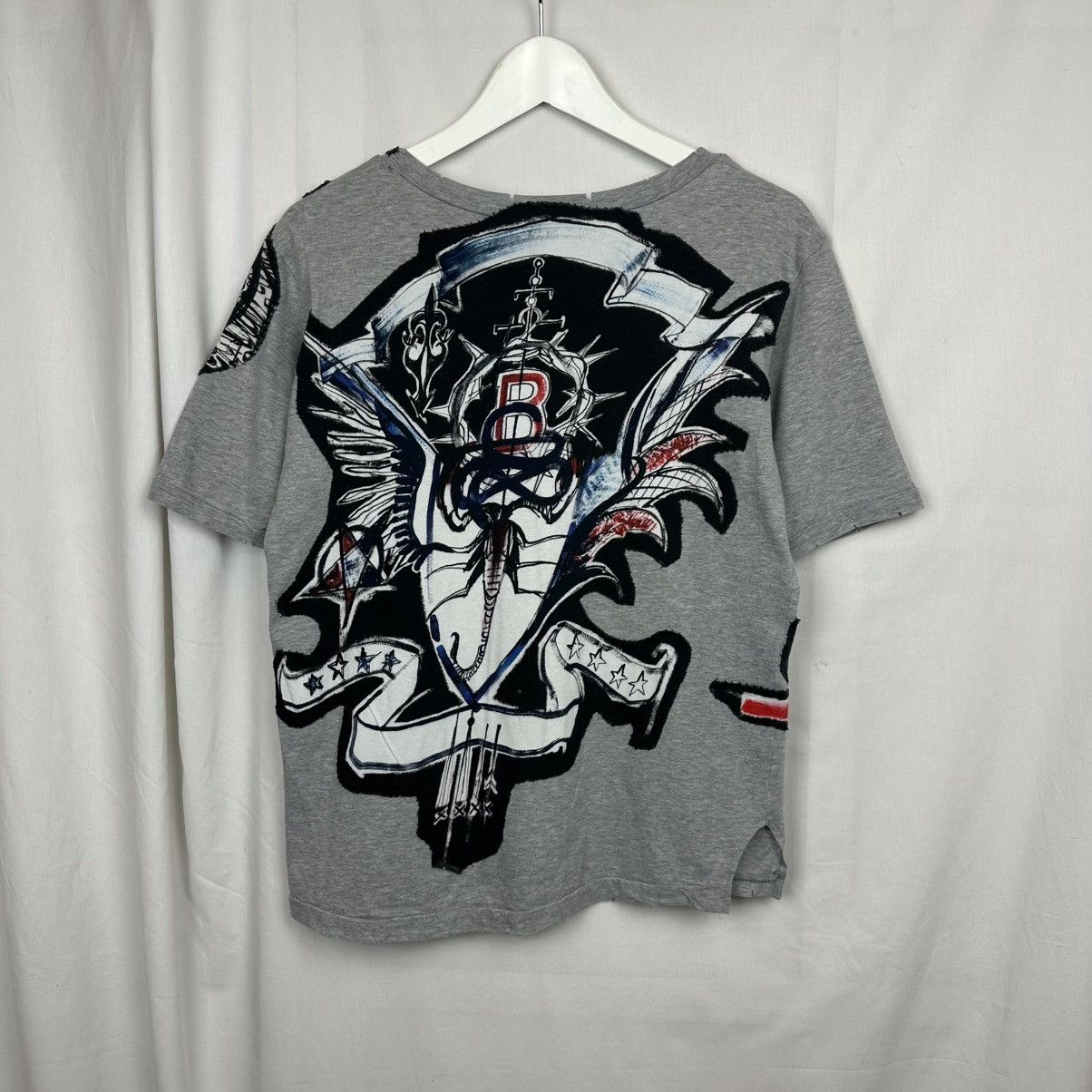 Balmain SS11 Balmain Christophe Decarnin Asymmetric Print Tee Size S / US 4 / IT 40 - 4 Thumbnail