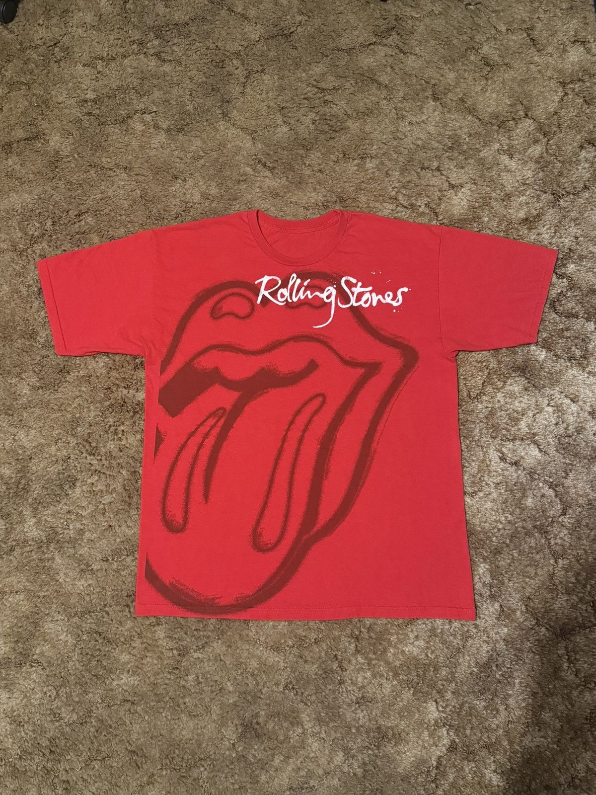 Band Tees Vintage Rolling Stones Tongue T-Shirt Tee Red XLarge Size US XL / EU 56 / 4 - 1 Thumbnail